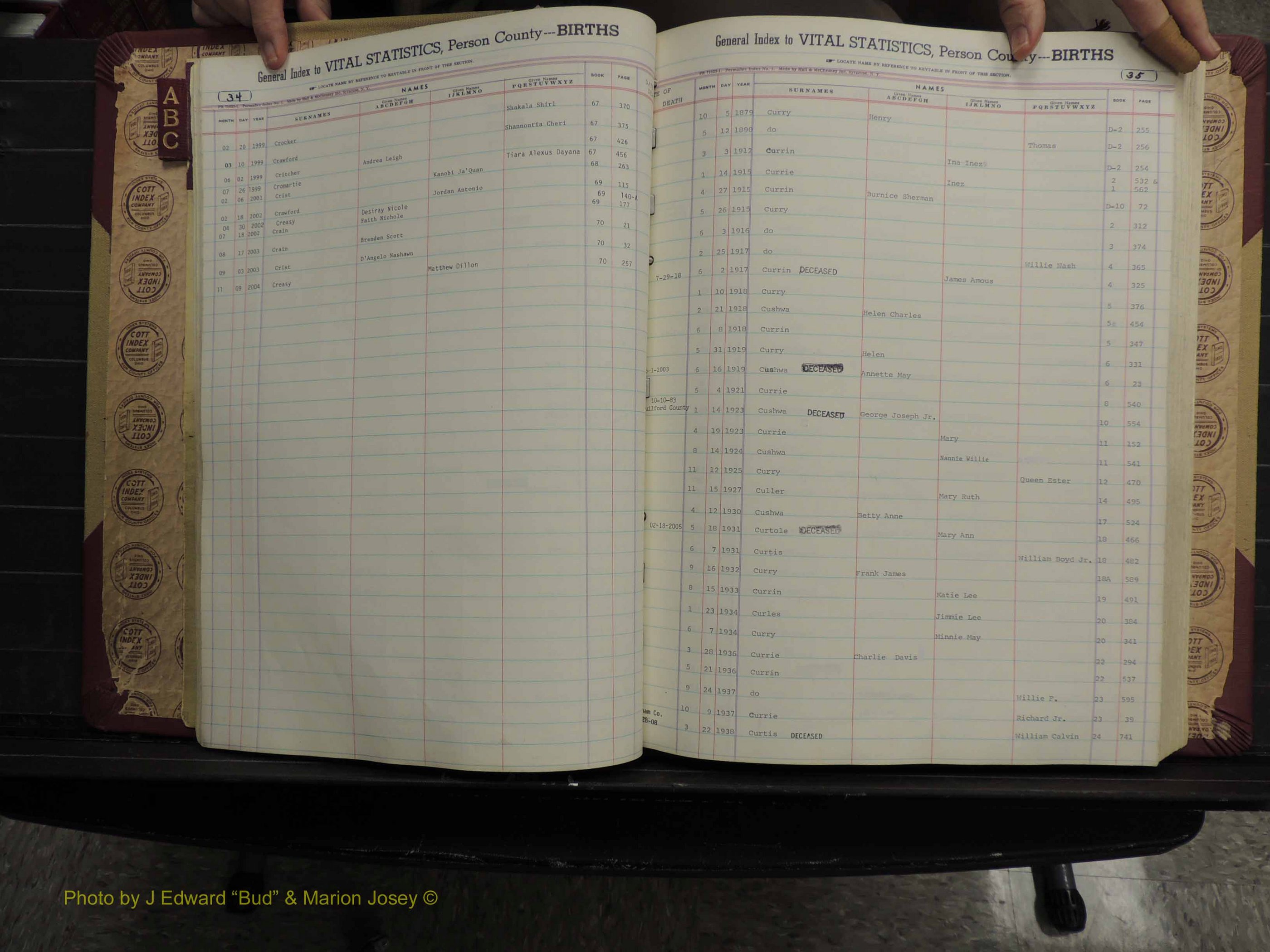 Person Co, NC, Births, A-C, 1913-2012 (130).JPG
