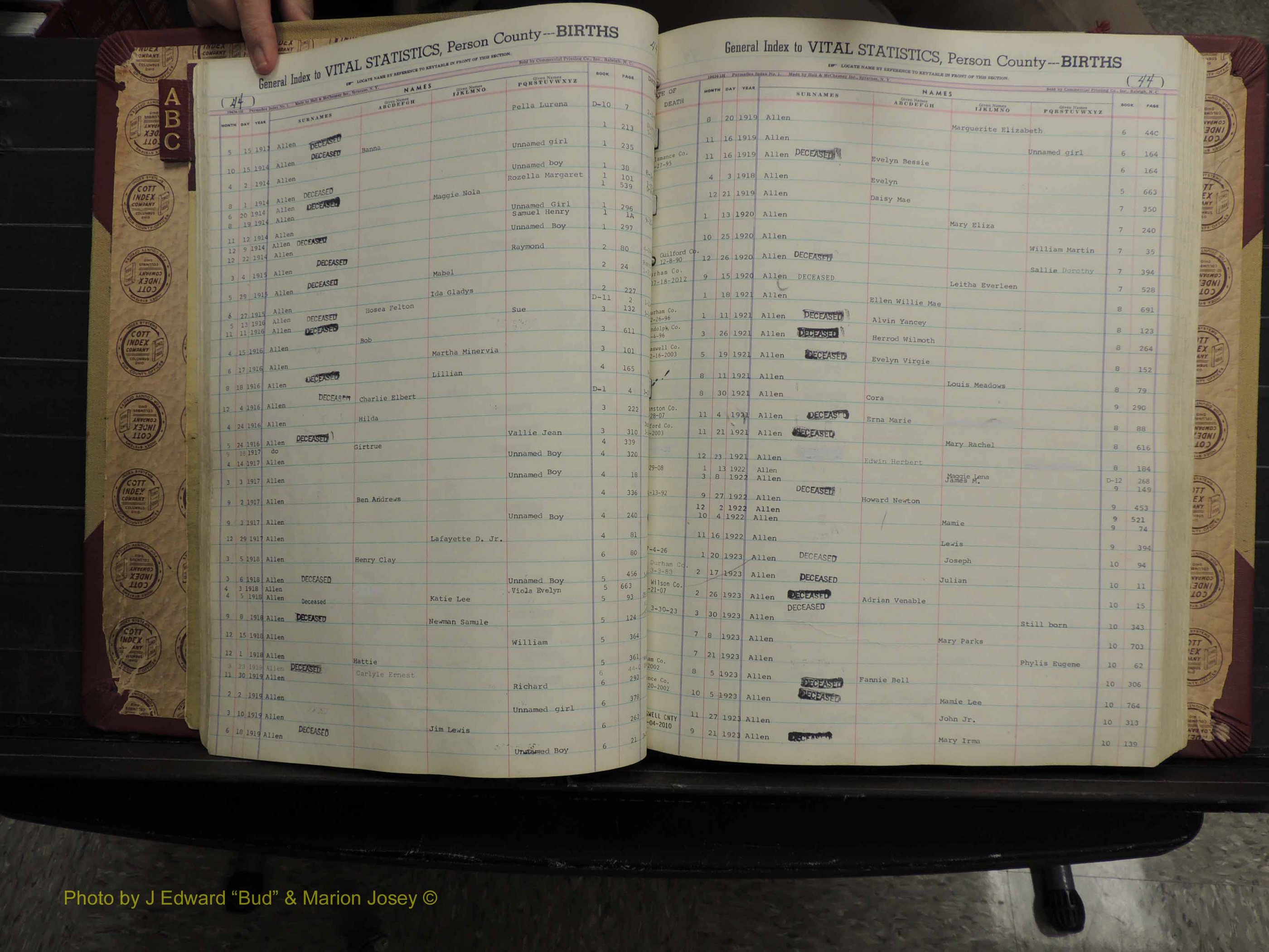 Person Co, NC, Births, A-C, 1913-2012 (136).JPG