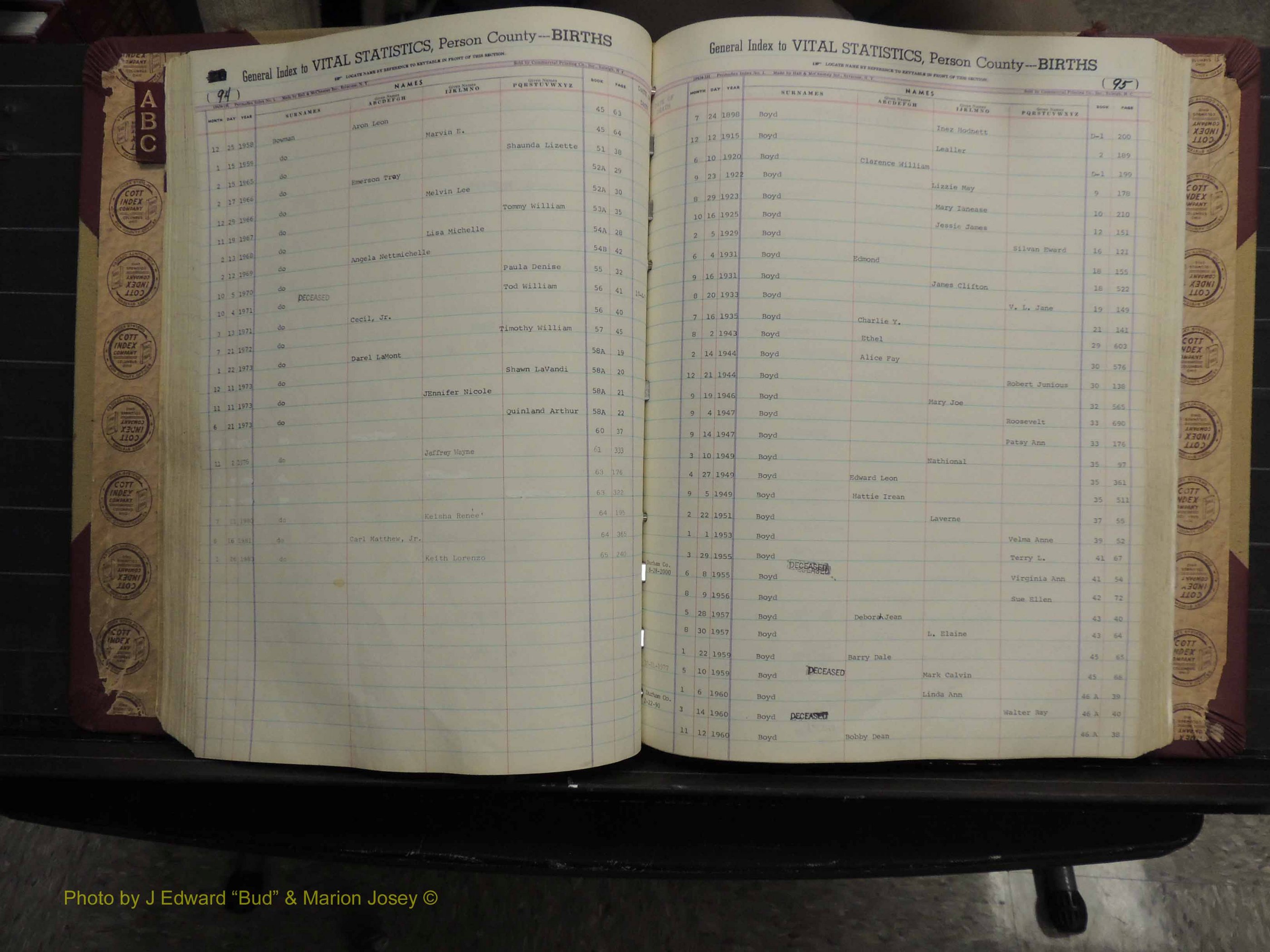 Person Co, NC, Births, A-C, 1913-2012 (194).JPG