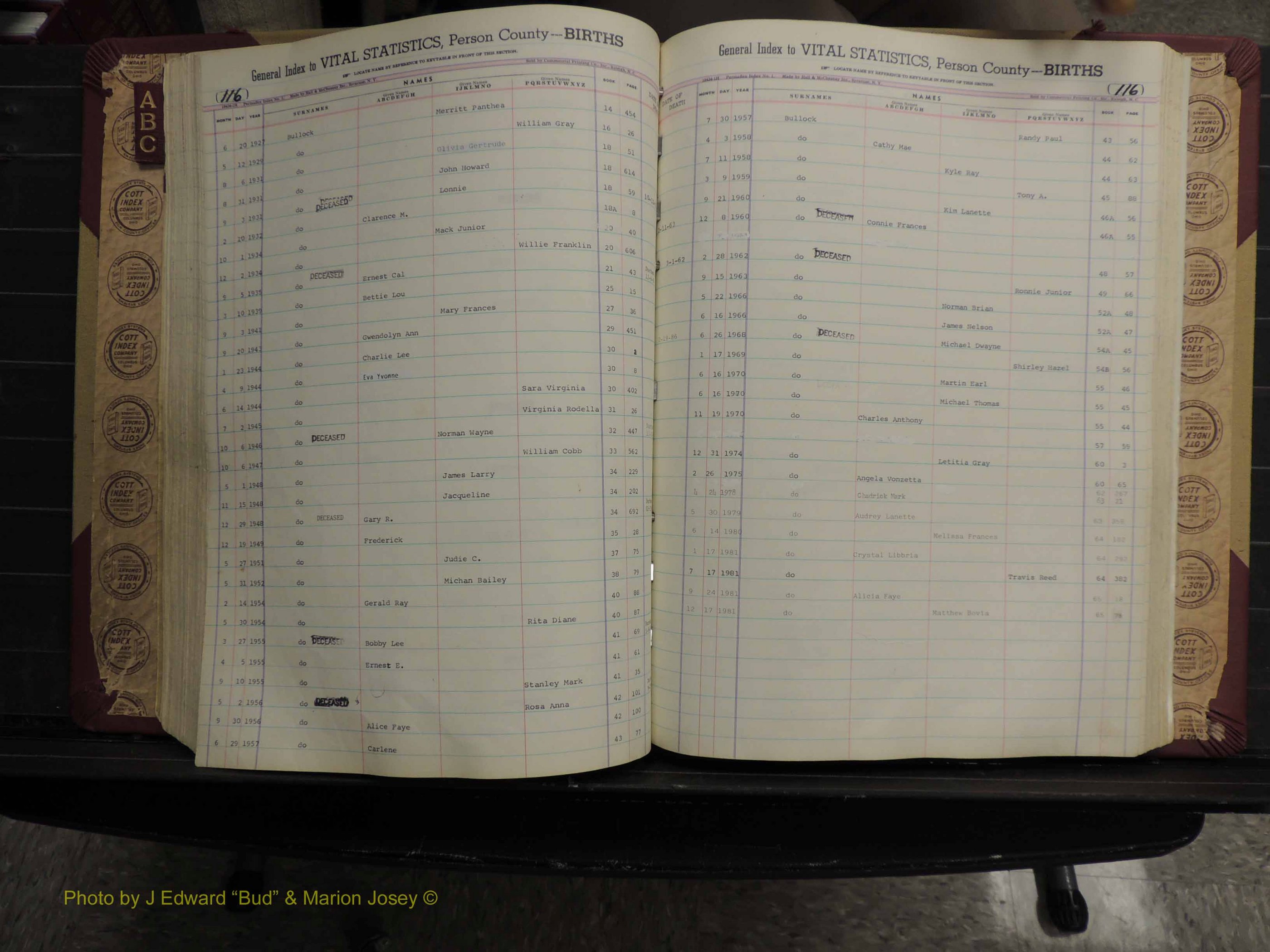 Person Co, NC, Births, A-C, 1913-2012 (223).JPG