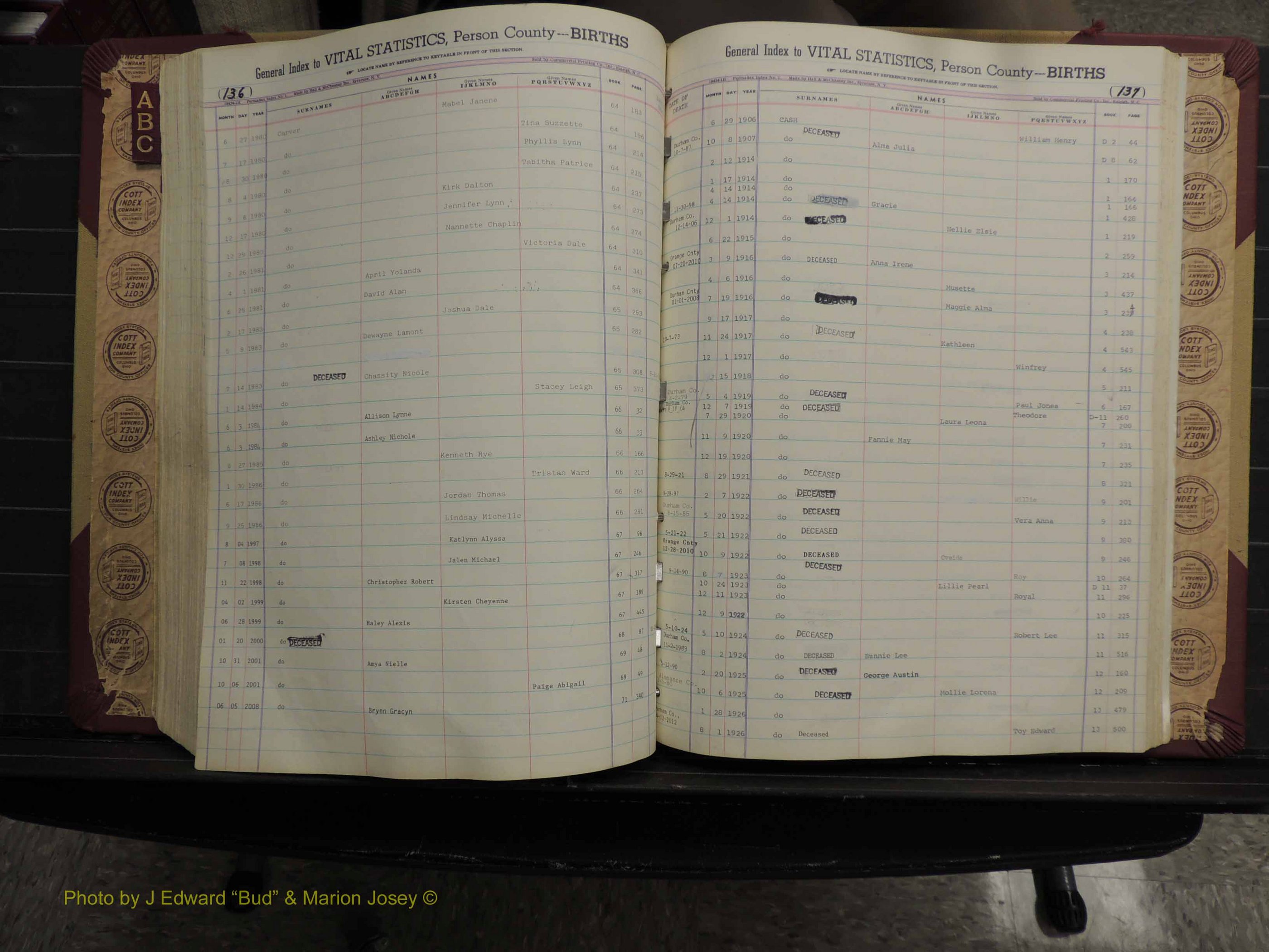 Person Co, NC, Births, A-C, 1913-2012 (251).JPG