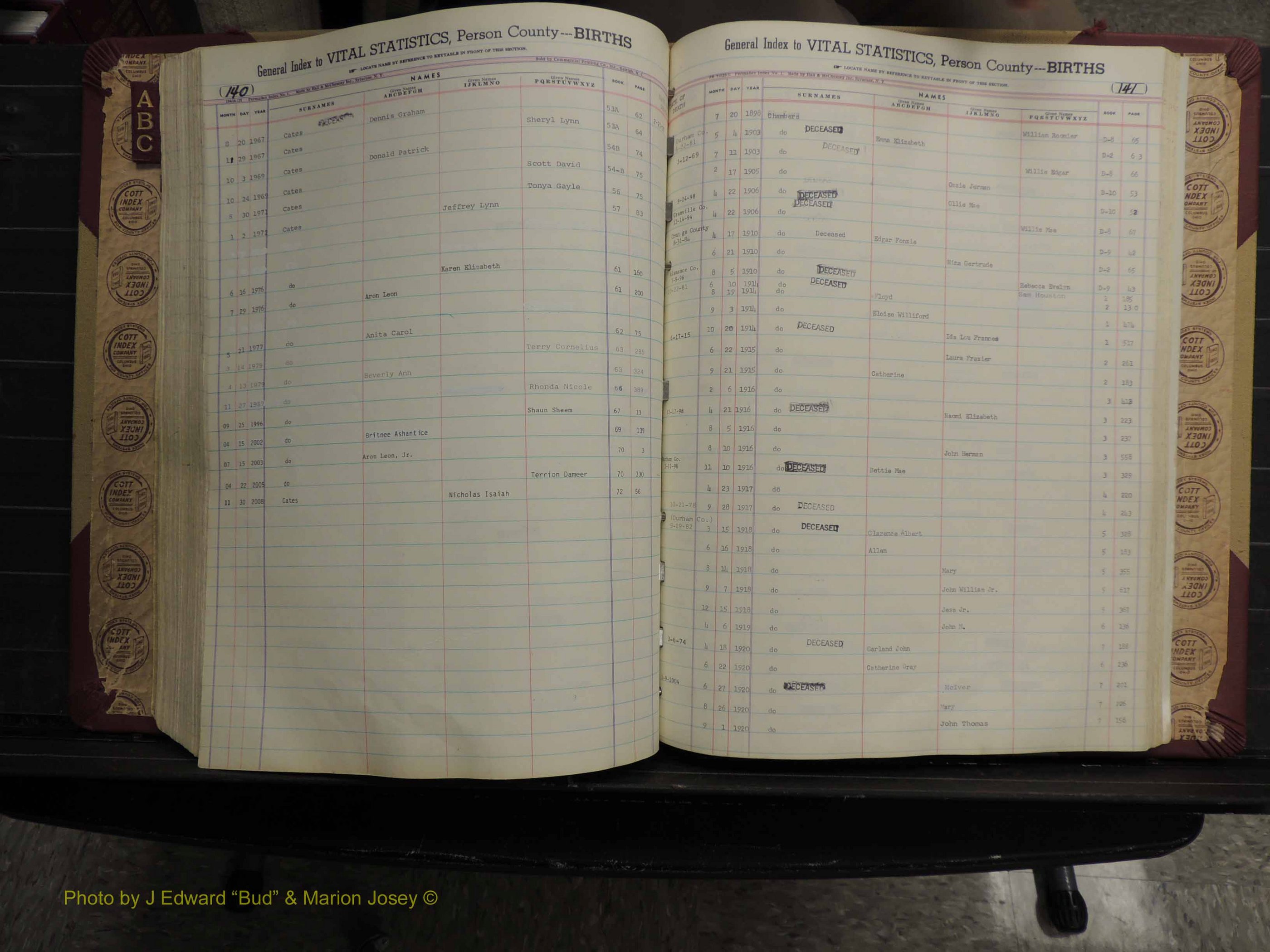 Person Co, NC, Births, A-C, 1913-2012 (258).JPG