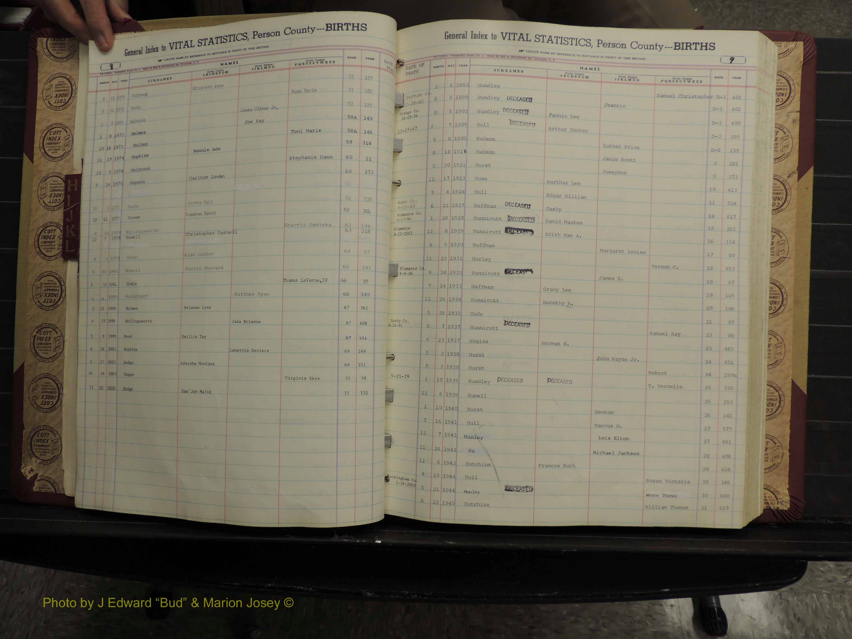Person Co, NC, Births, H-L, 1913-2012 (108).JPG