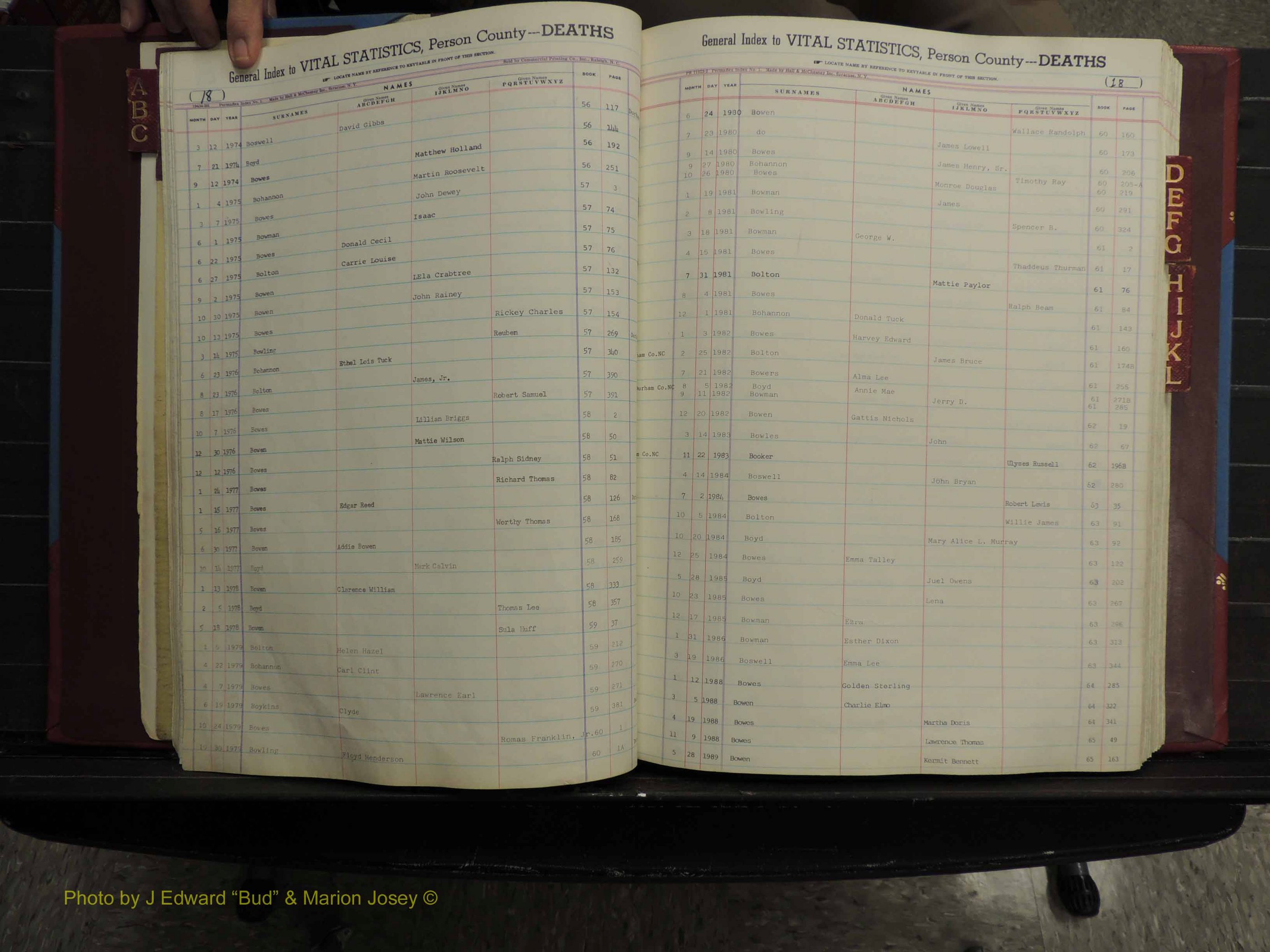 Person Co, NC, Deaths, A-L, 1913-2012 (132).JPG