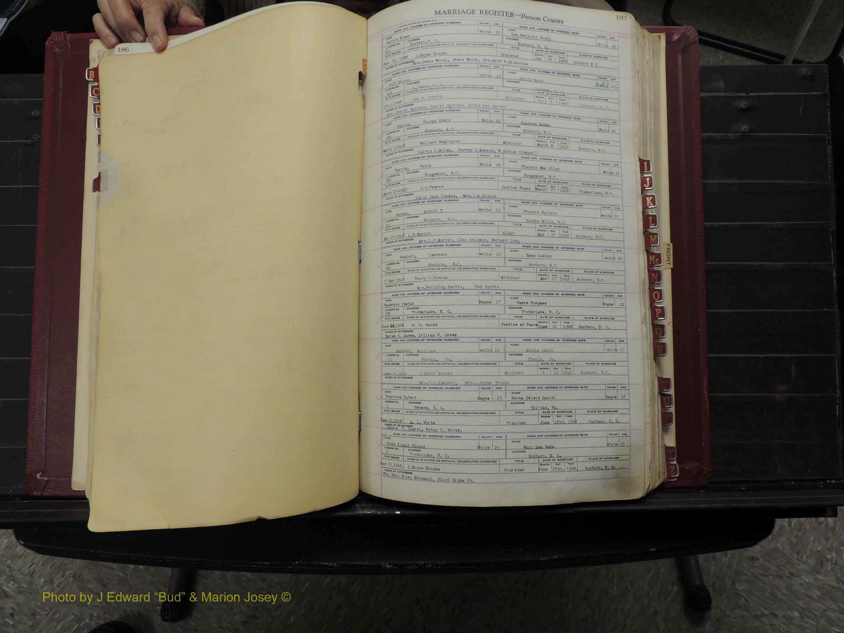 Person Co, NC, Marriages, Male Index, 1947-1955 (145).JPG