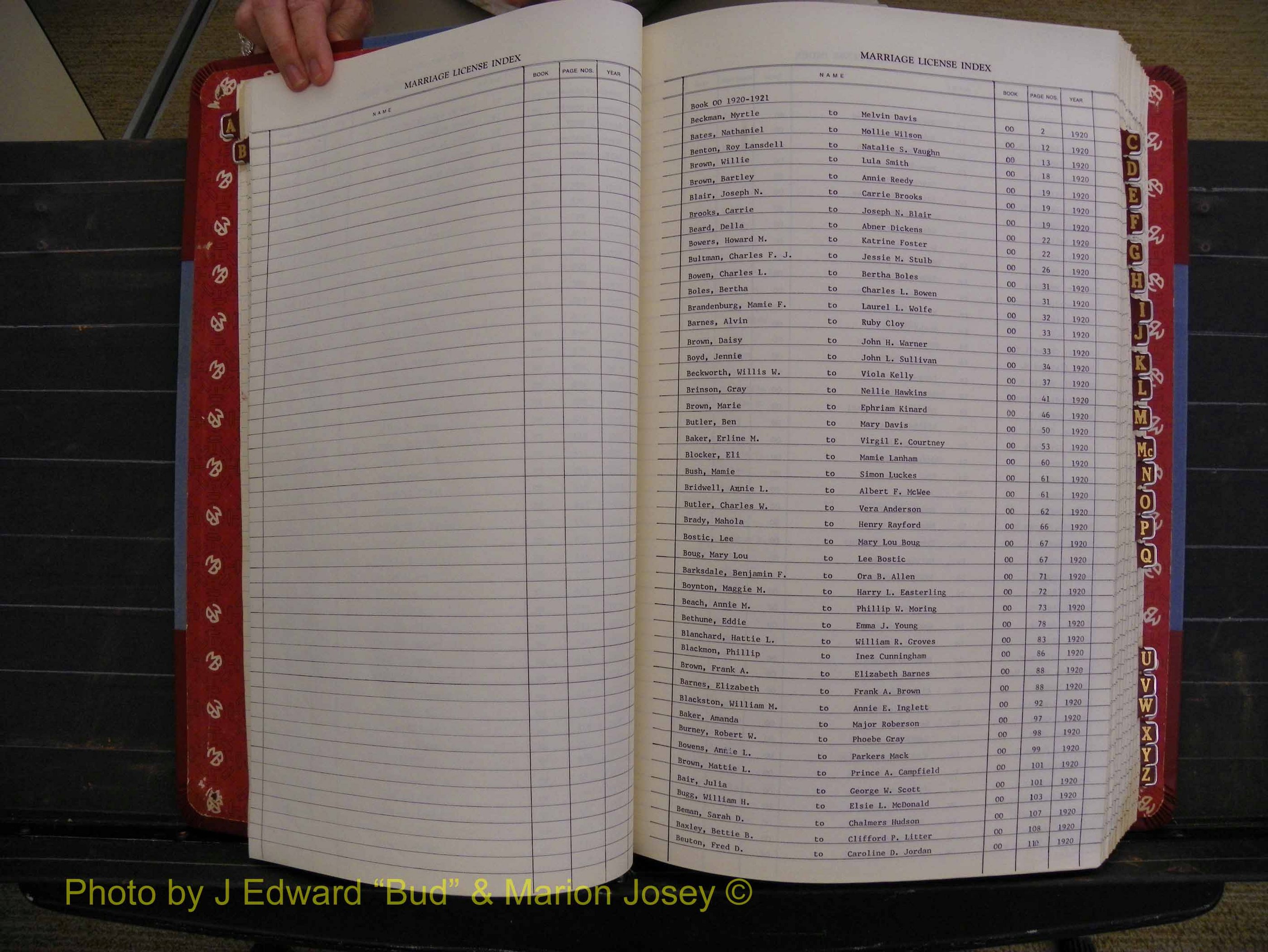 Richmond Marriages 1919-1942, Index B (119).JPG