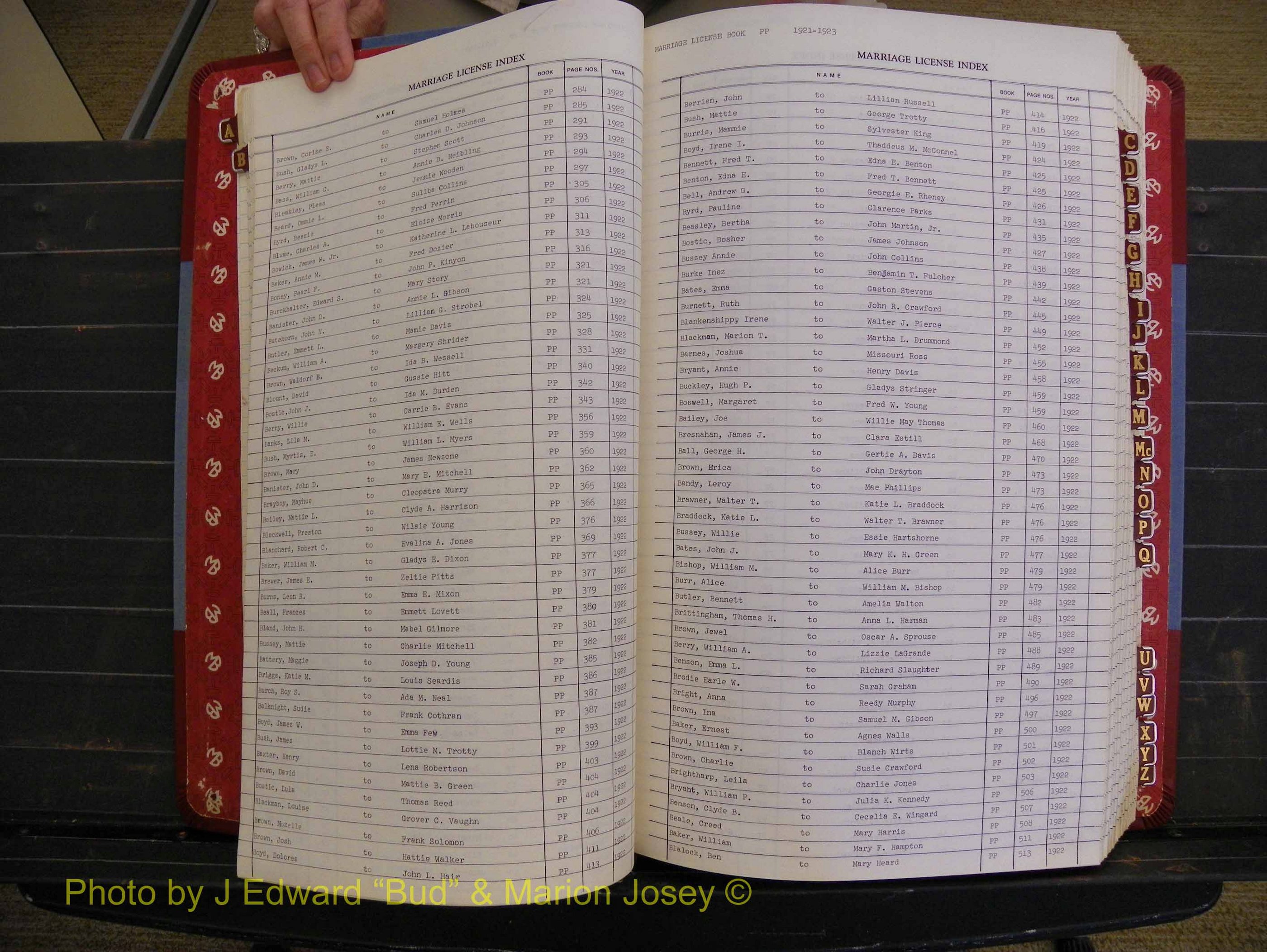 Richmond Marriages 1919-1942, Index B (125).JPG