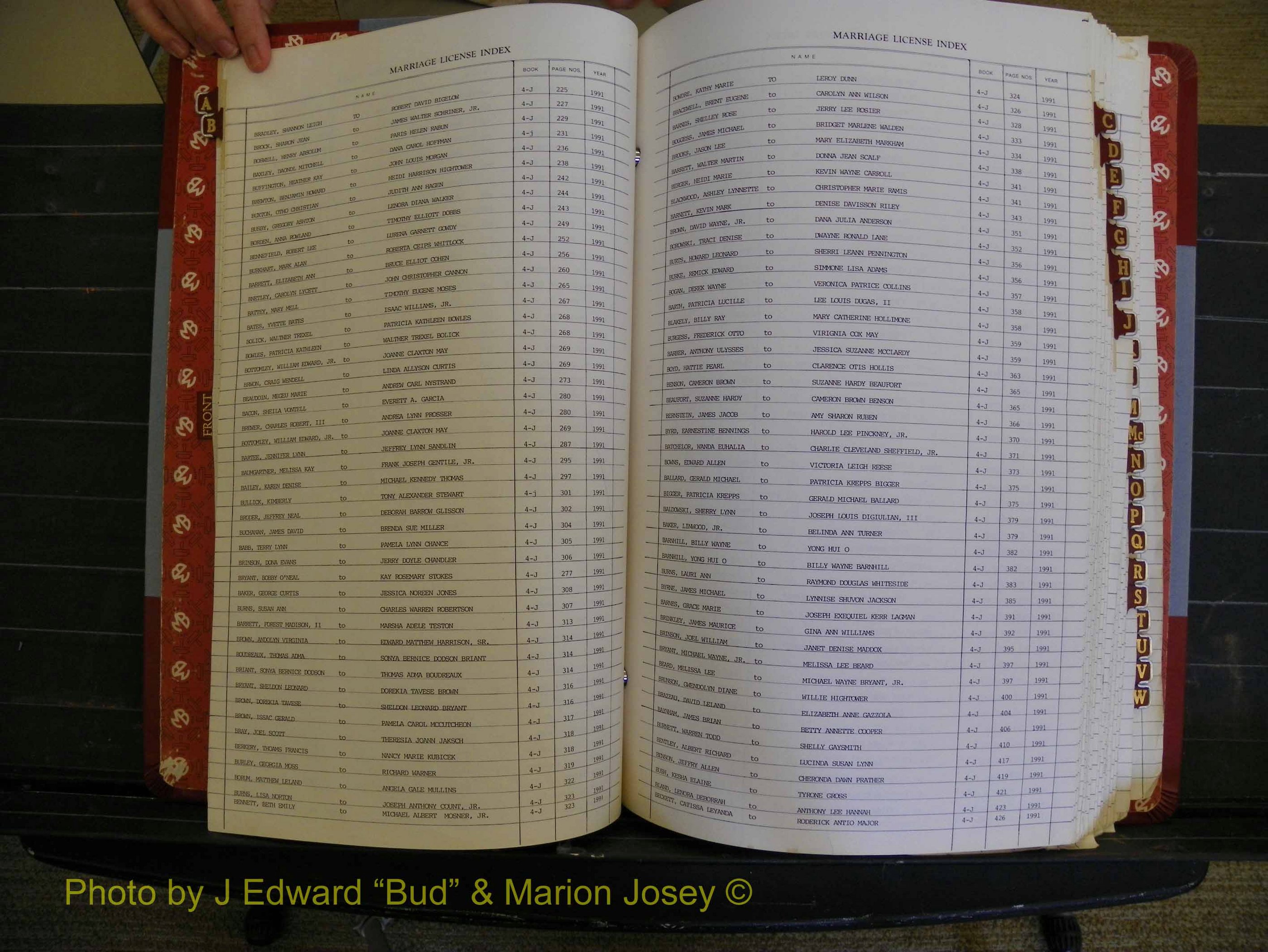 Richmond Marriages 1988-1995, Index B (121).JPG