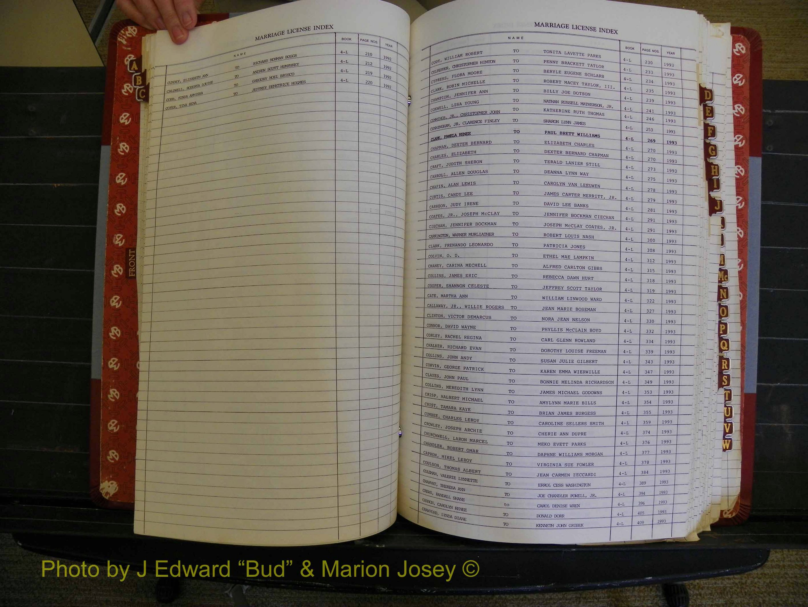 Richmond Marriages 1988-1995, Index C (146).JPG