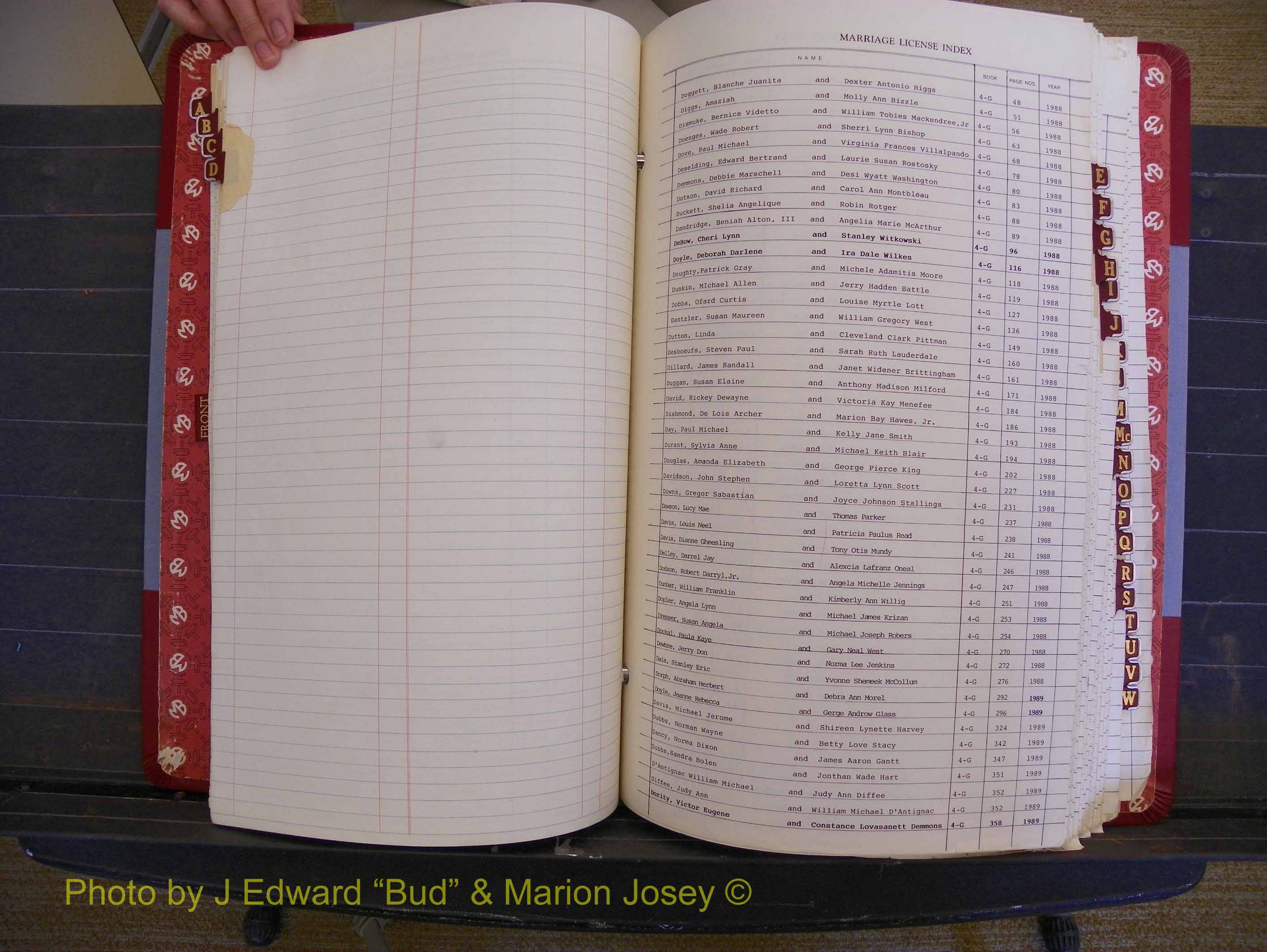 Richmond Marriages 1988-1995, Index D (153).JPG