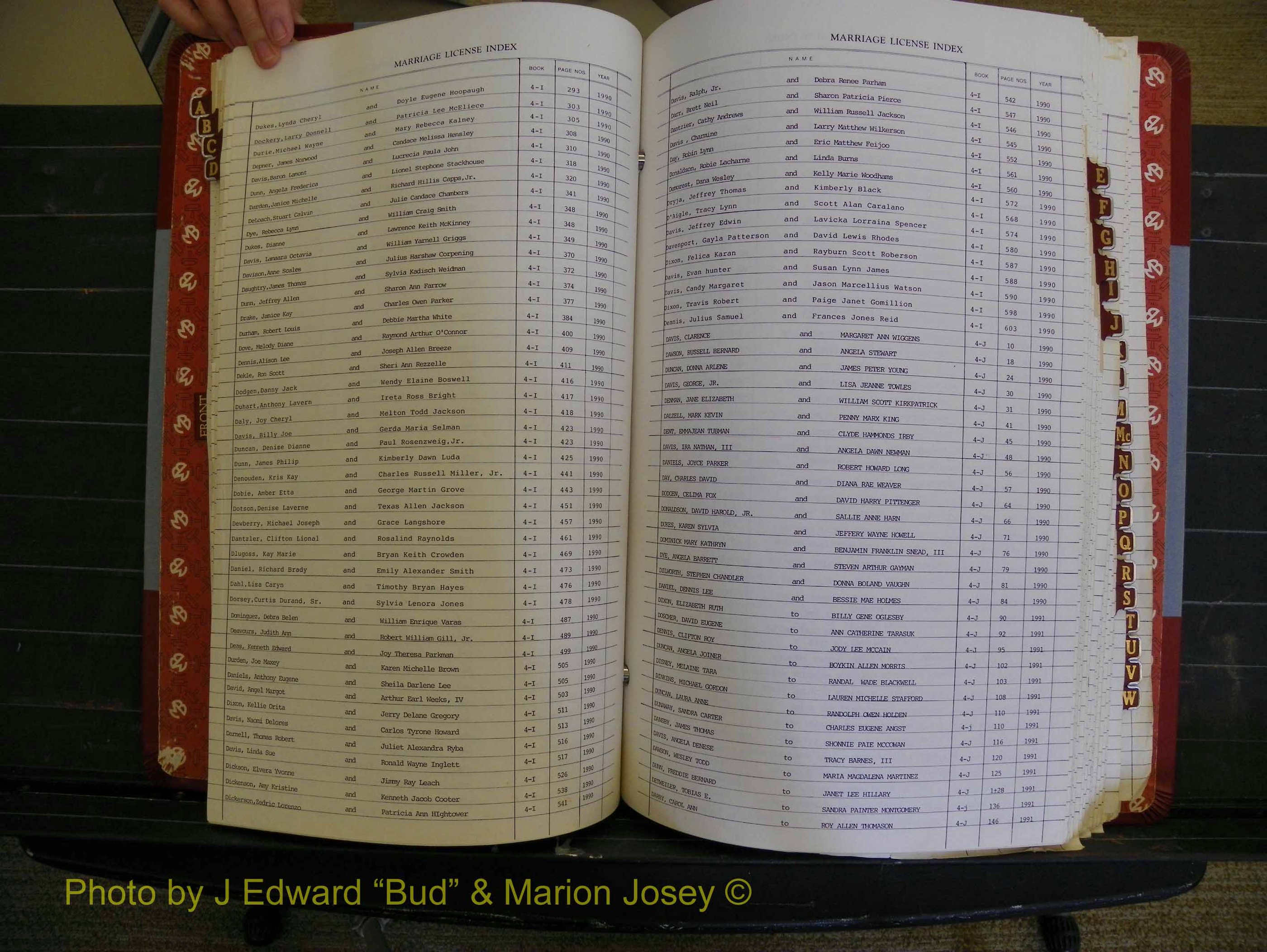 Richmond Marriages 1988-1995, Index D (156).JPG