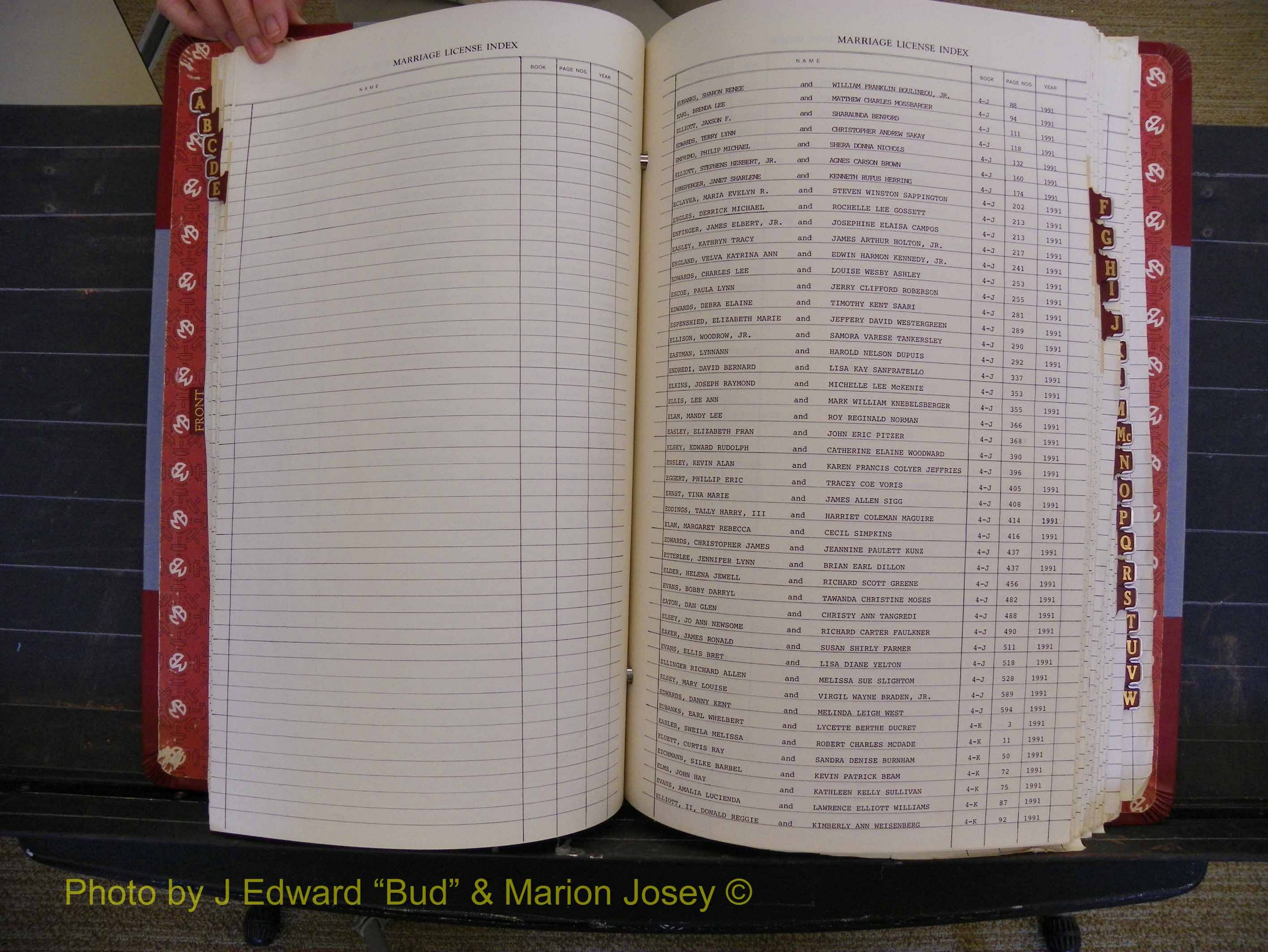 Richmond Marriages 1988-1995, Index E (168).JPG