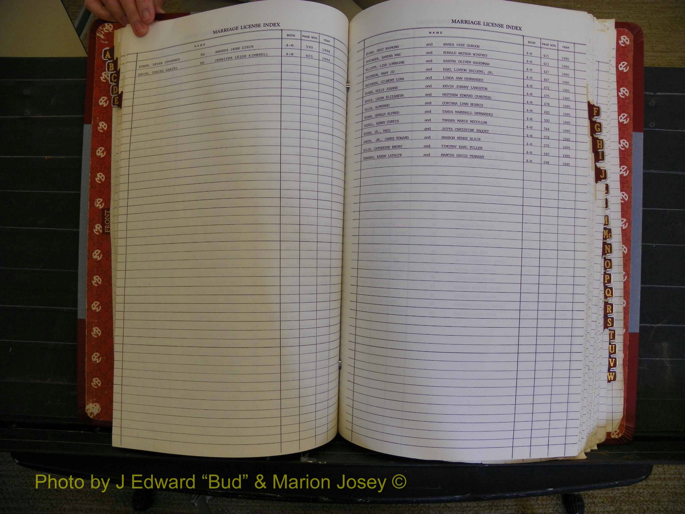 Richmond Marriages 1988-1995, Index E (172).JPG