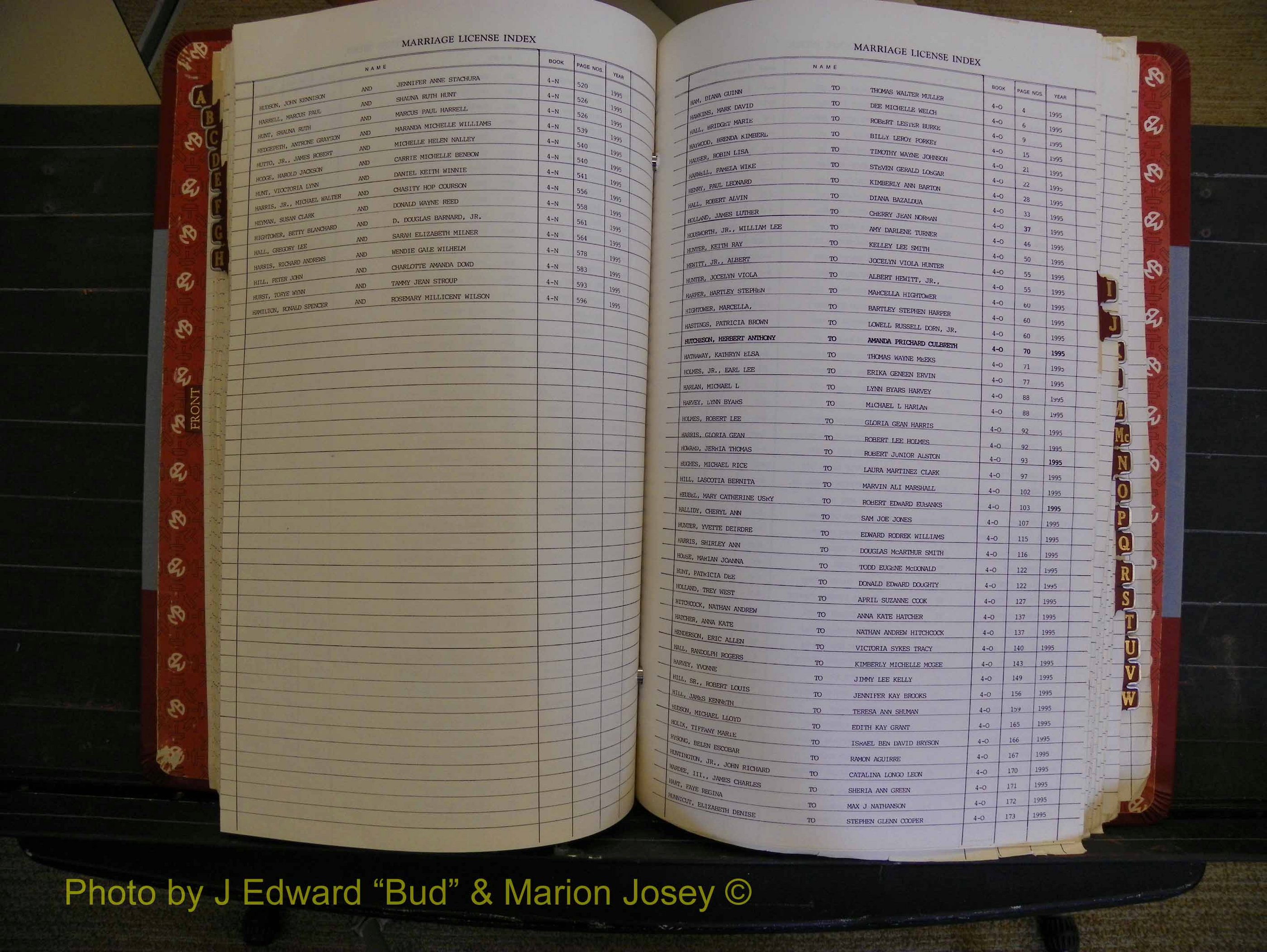 Richmond Marriages 1988-1995, Index H (214).JPG