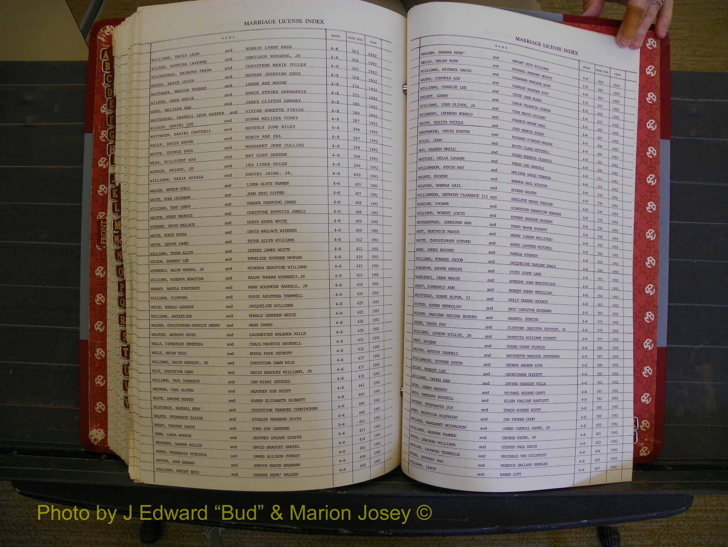 Richmond Marriages 1988-1995, Index W (358).JPG