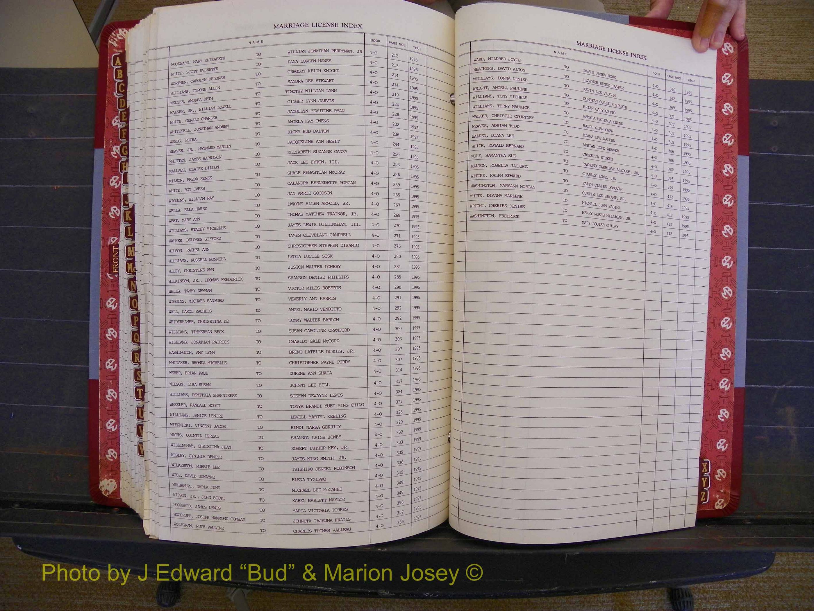 Richmond Marriages 1988-1995, Index W (361).JPG