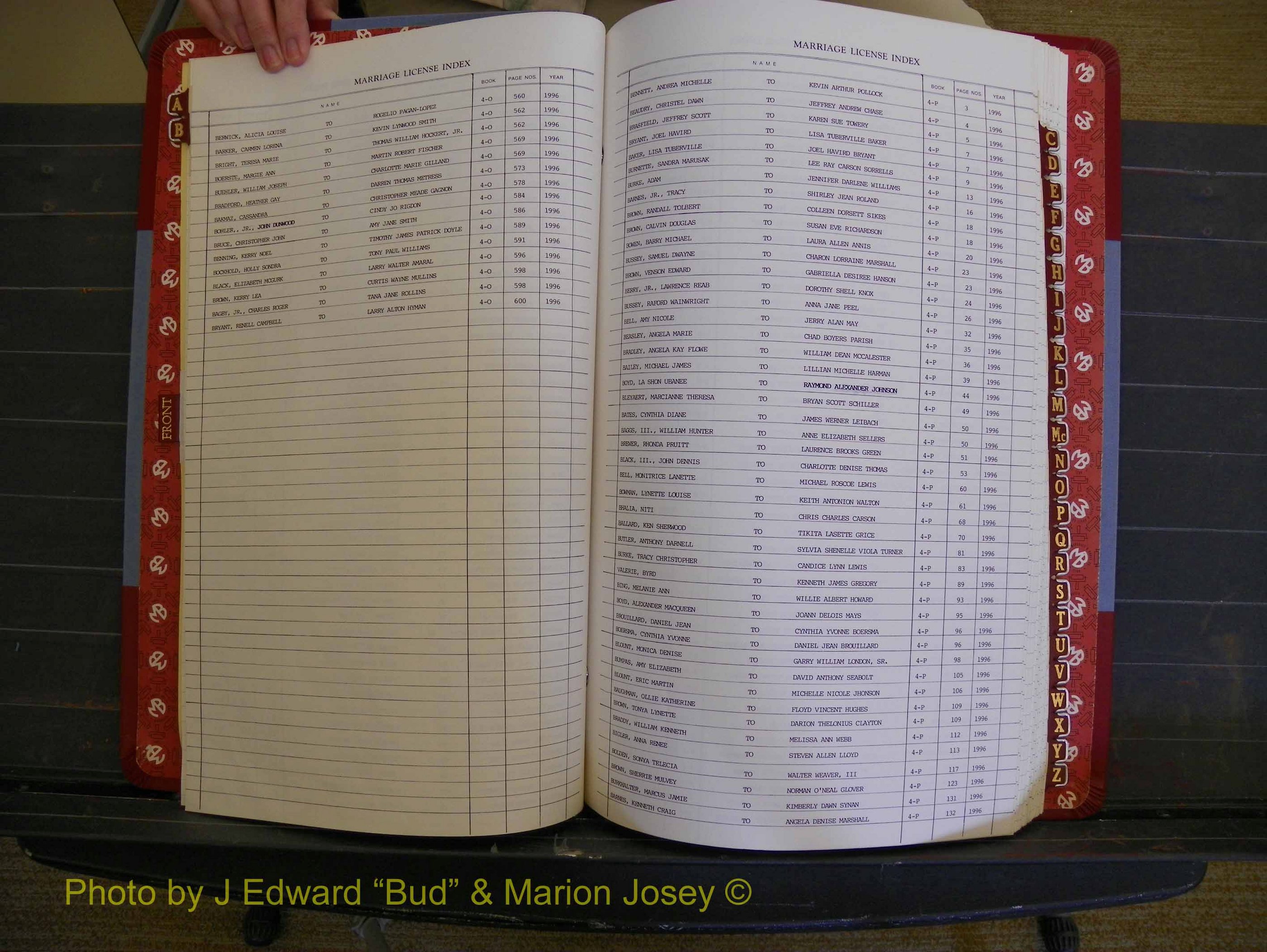Richmond Marriages 1996-1998, Index B (108).JPG