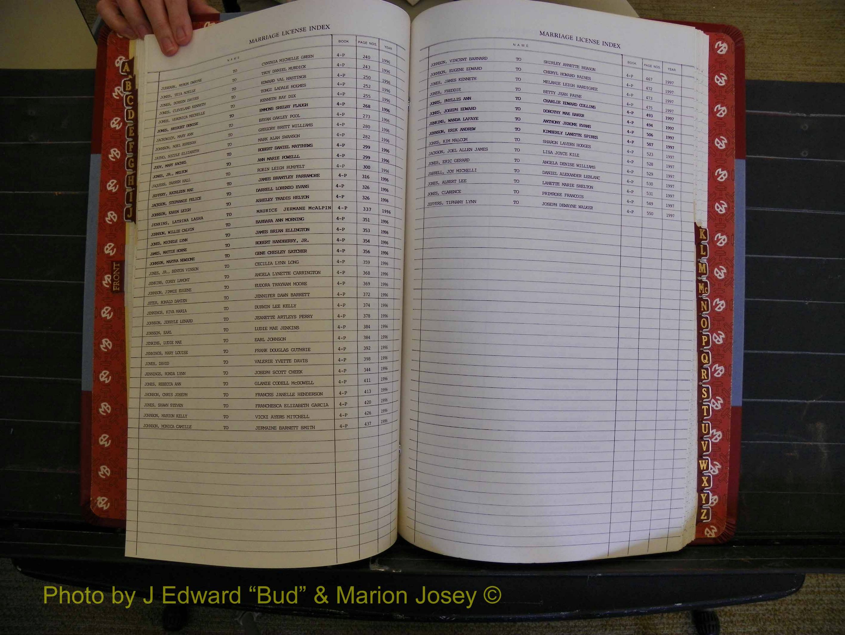 Richmond Marriages 1996-1998, Index J (150).JPG