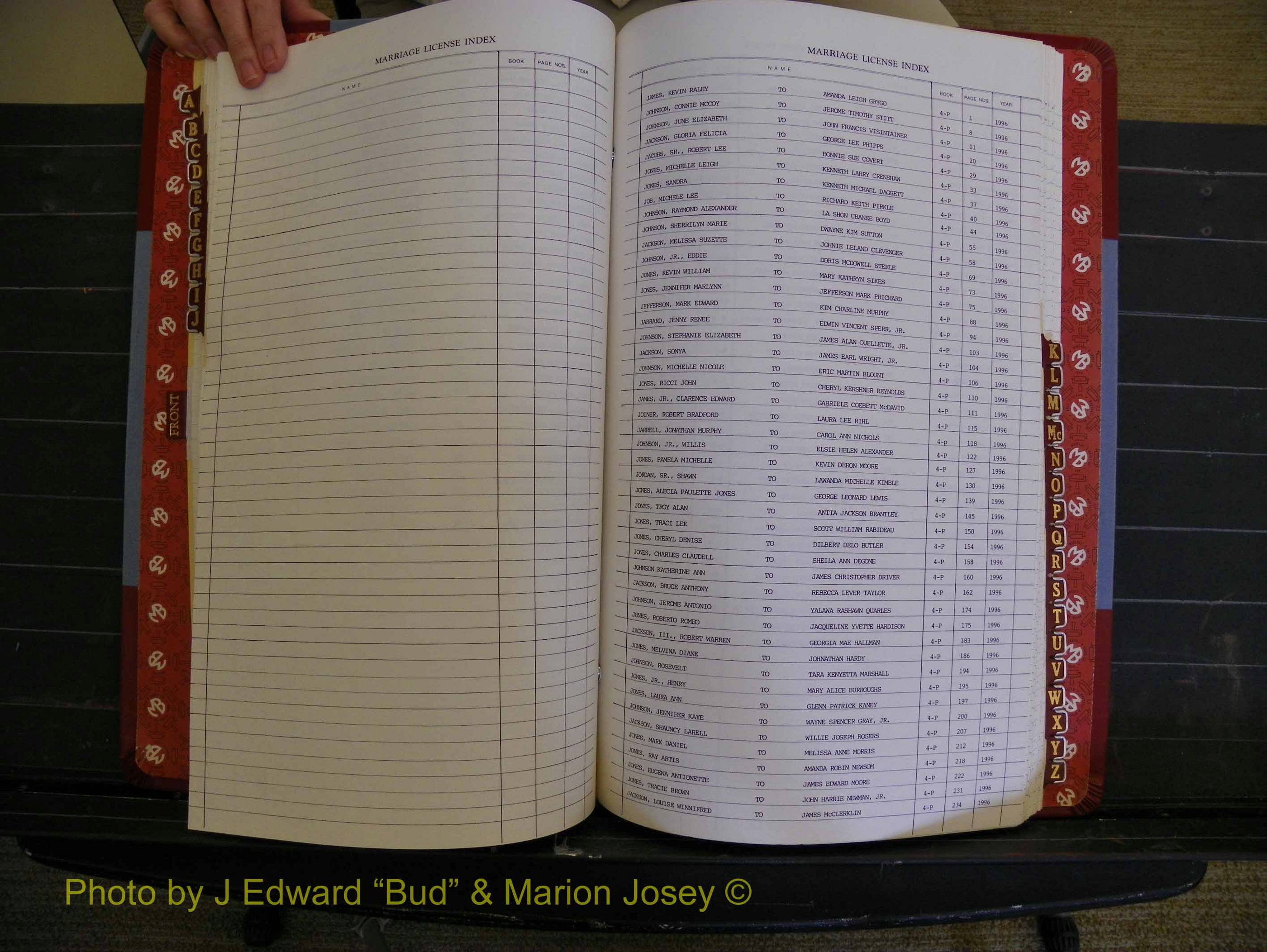 Richmond Marriages 1996-1998, Index J (151).JPG