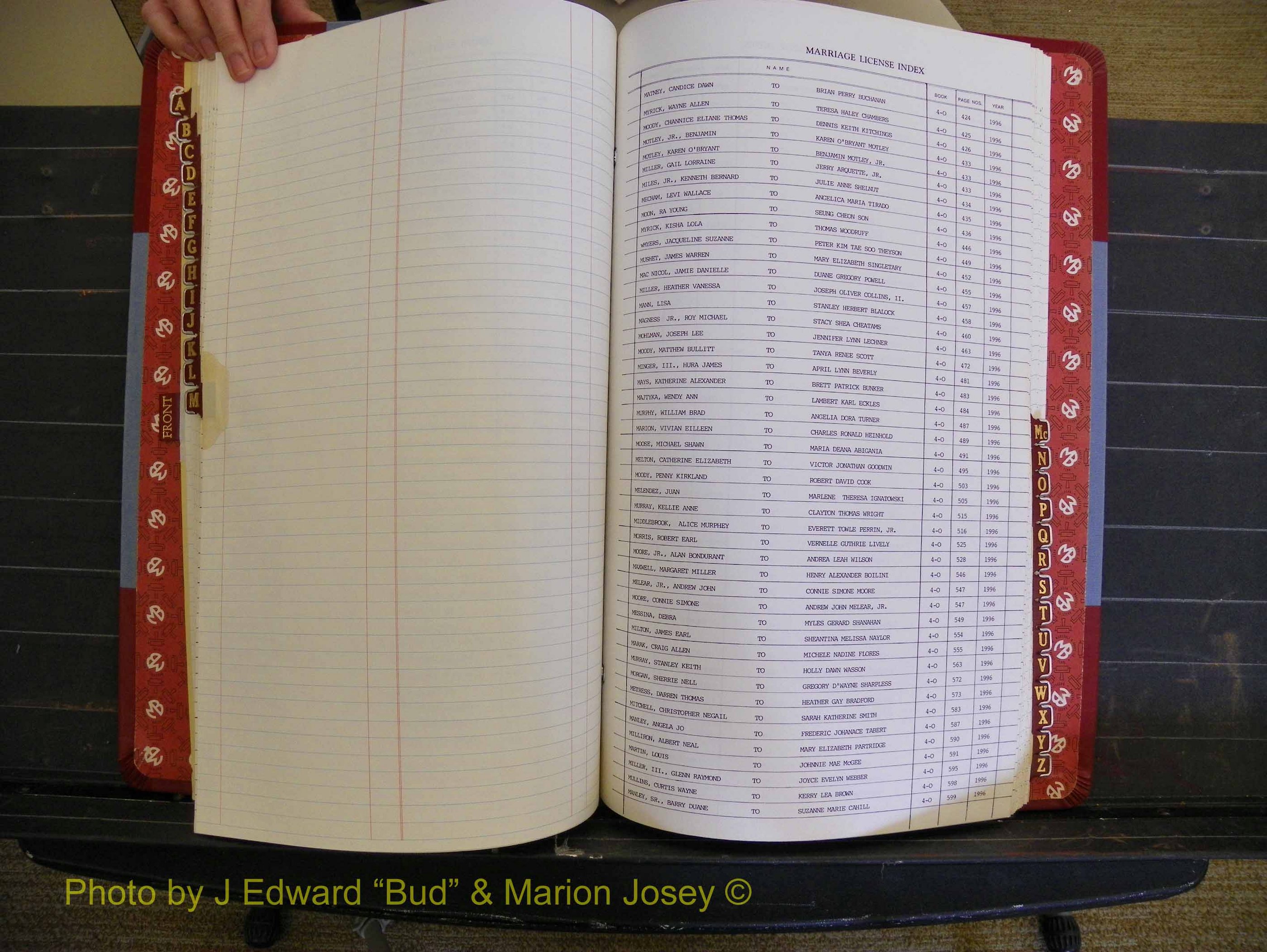 Richmond Marriages 1996-1998, Index M (164).JPG