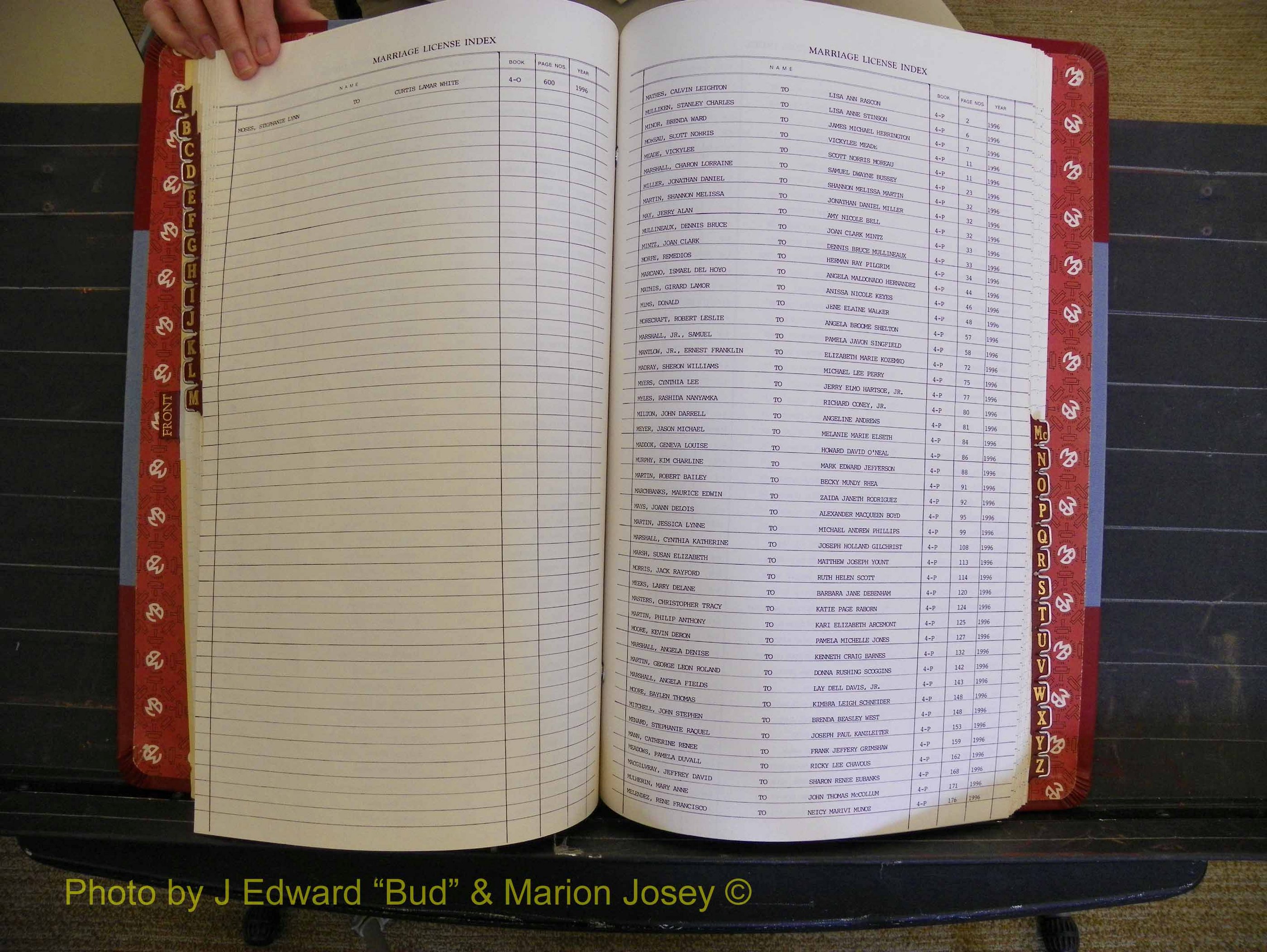 Richmond Marriages 1996-1998, Index M (166).JPG