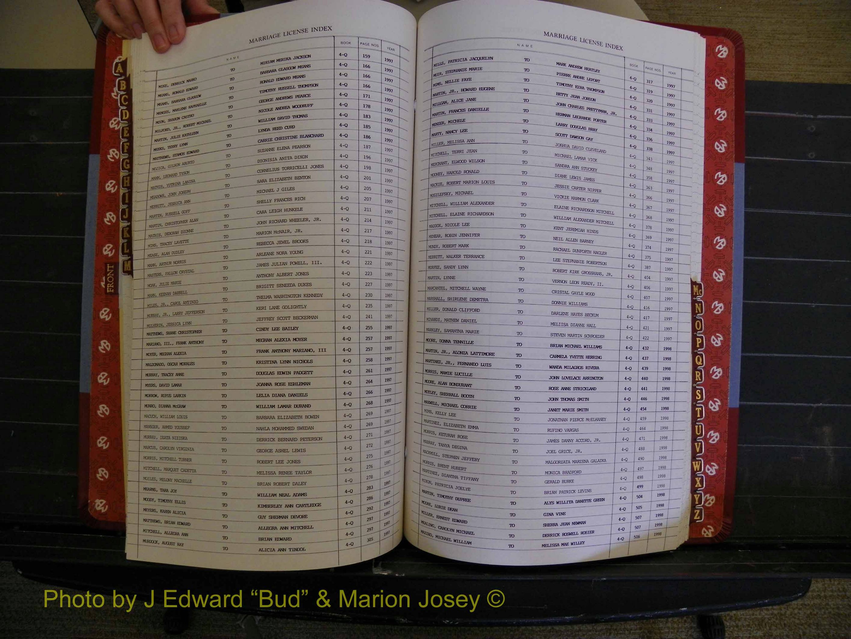 Richmond Marriages 1996-1998, Index M (168).JPG