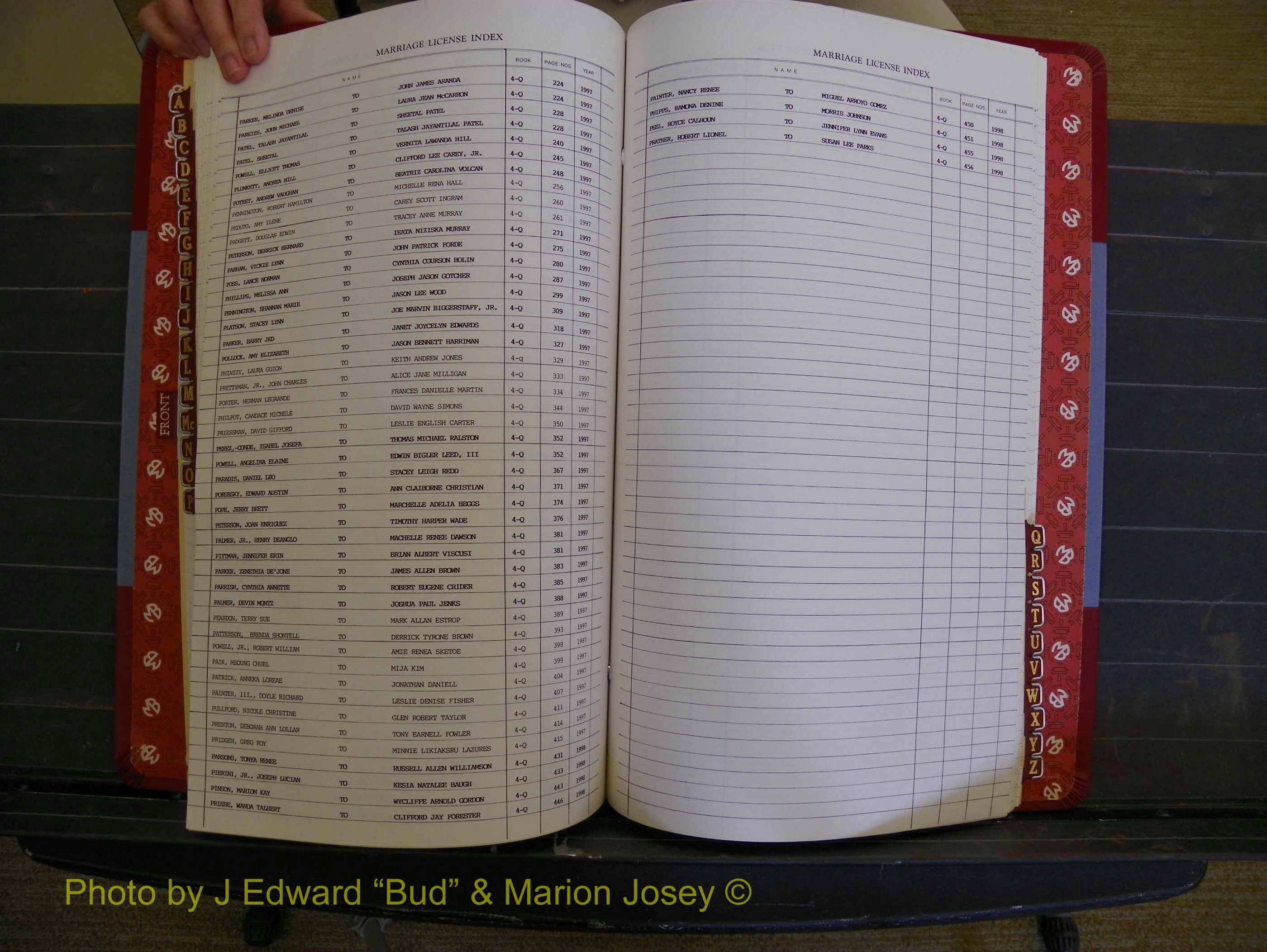 Richmond Marriages 1996-1998, Index P (187).JPG
