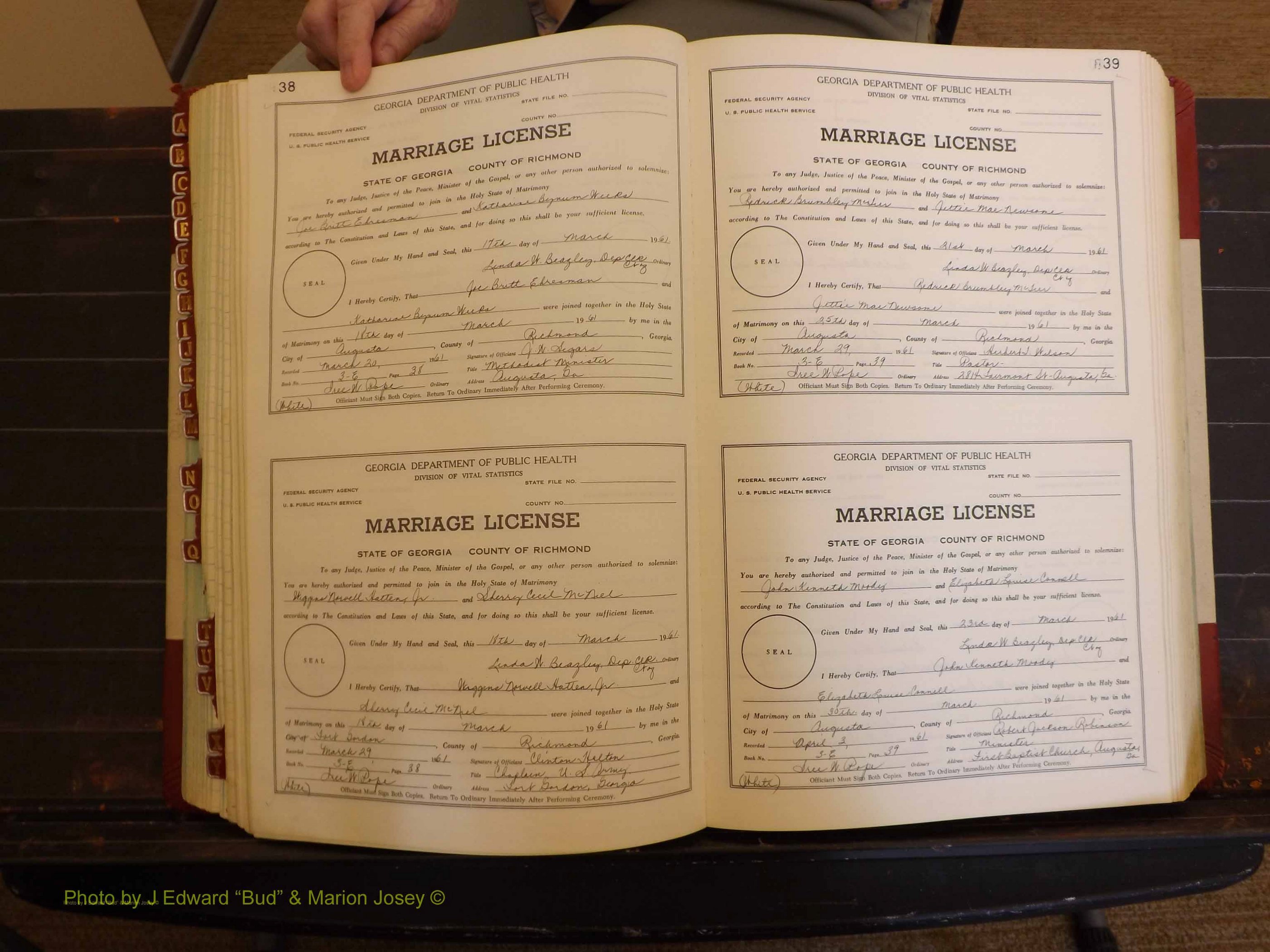 Richmond Marriages, 3E, 1961-1963 P 038-039.JPG