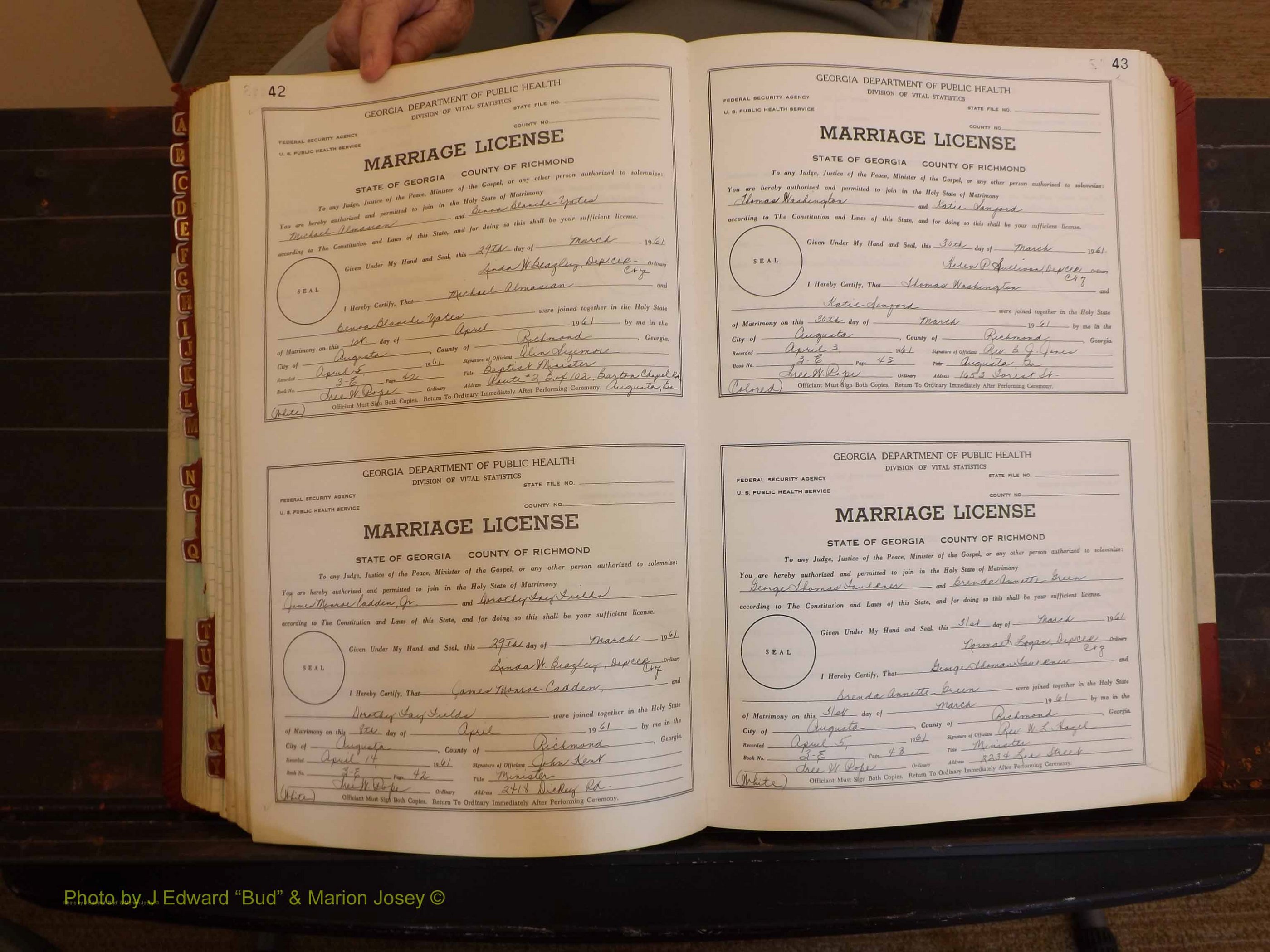 Richmond Marriages, 3E, 1961-1963 P 042-043.JPG