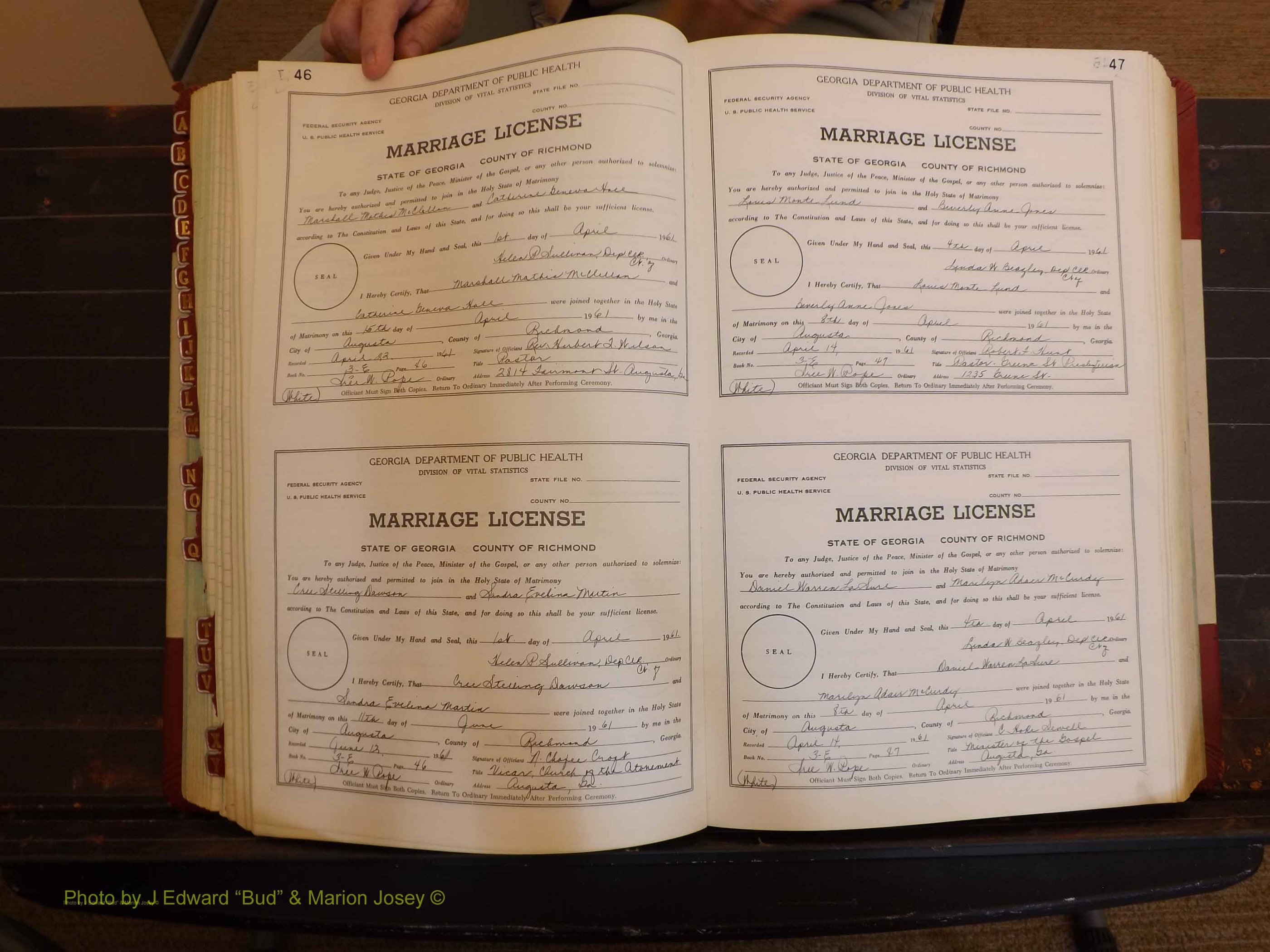 Richmond Marriages, 3E, 1961-1963 P 046-047.JPG