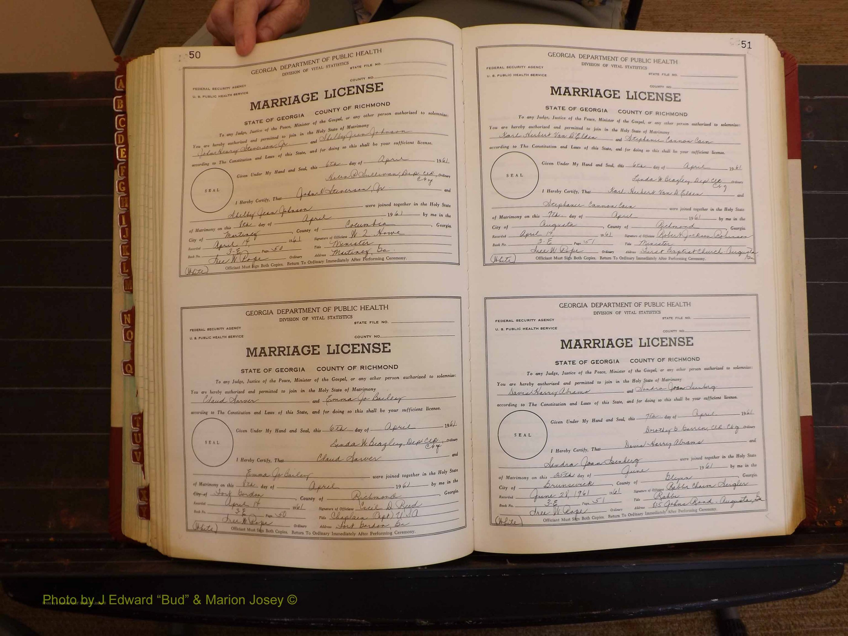 Richmond Marriages, 3E, 1961-1963 P 050-051.JPG