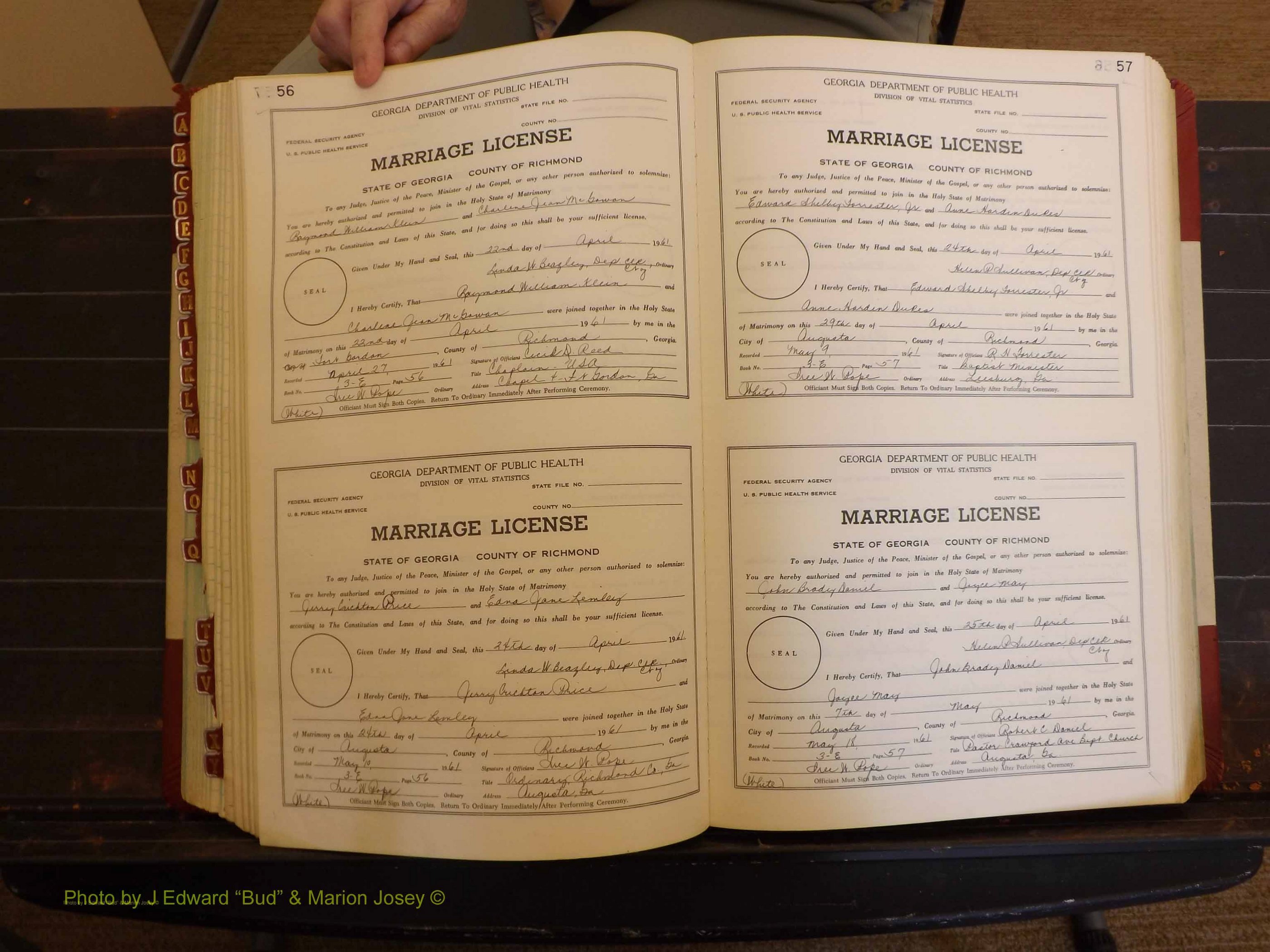 Richmond Marriages, 3E, 1961-1963 P 056-057.JPG