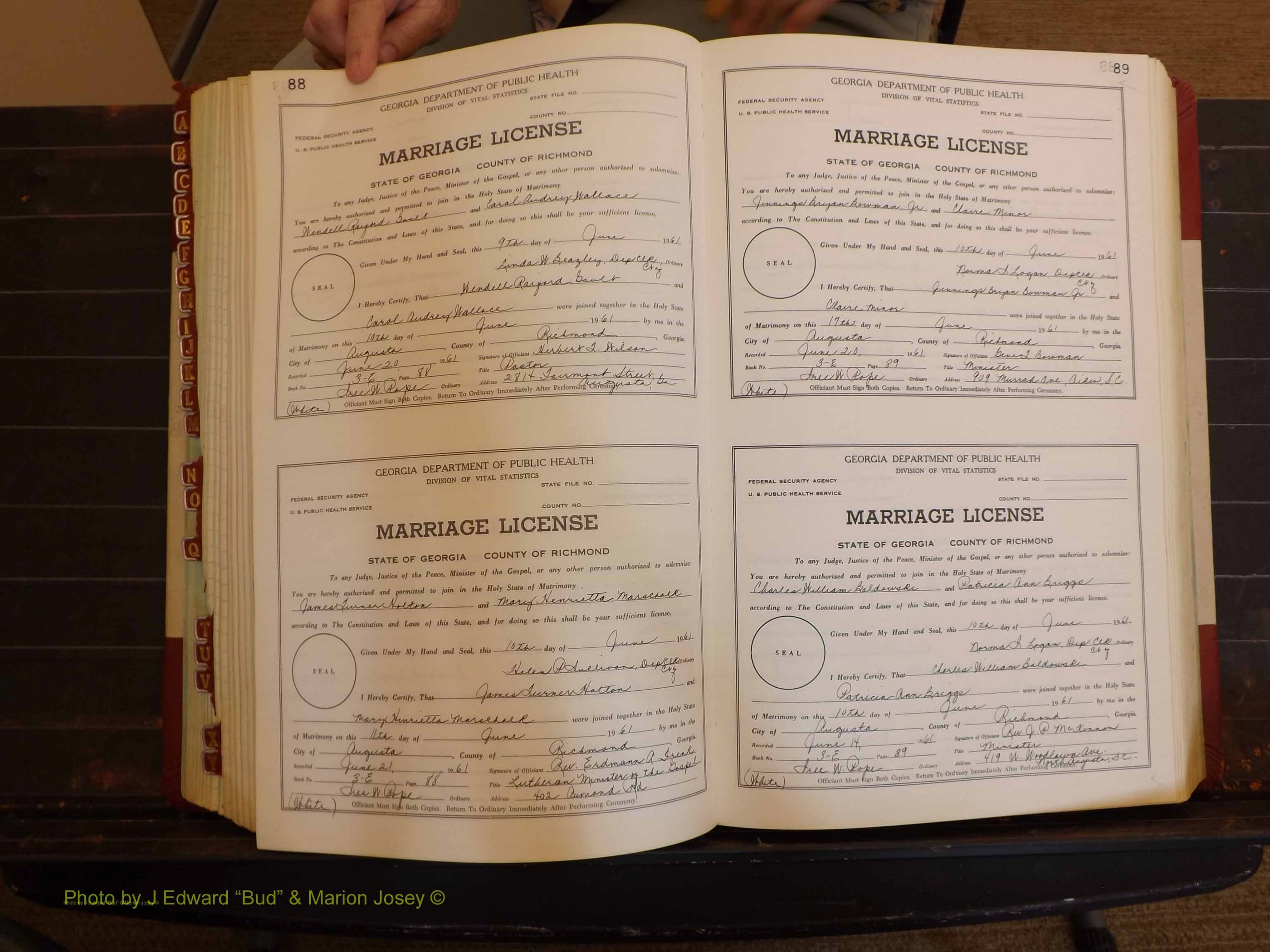 Richmond Marriages, 3E, 1961-1963 P 088-089.JPG