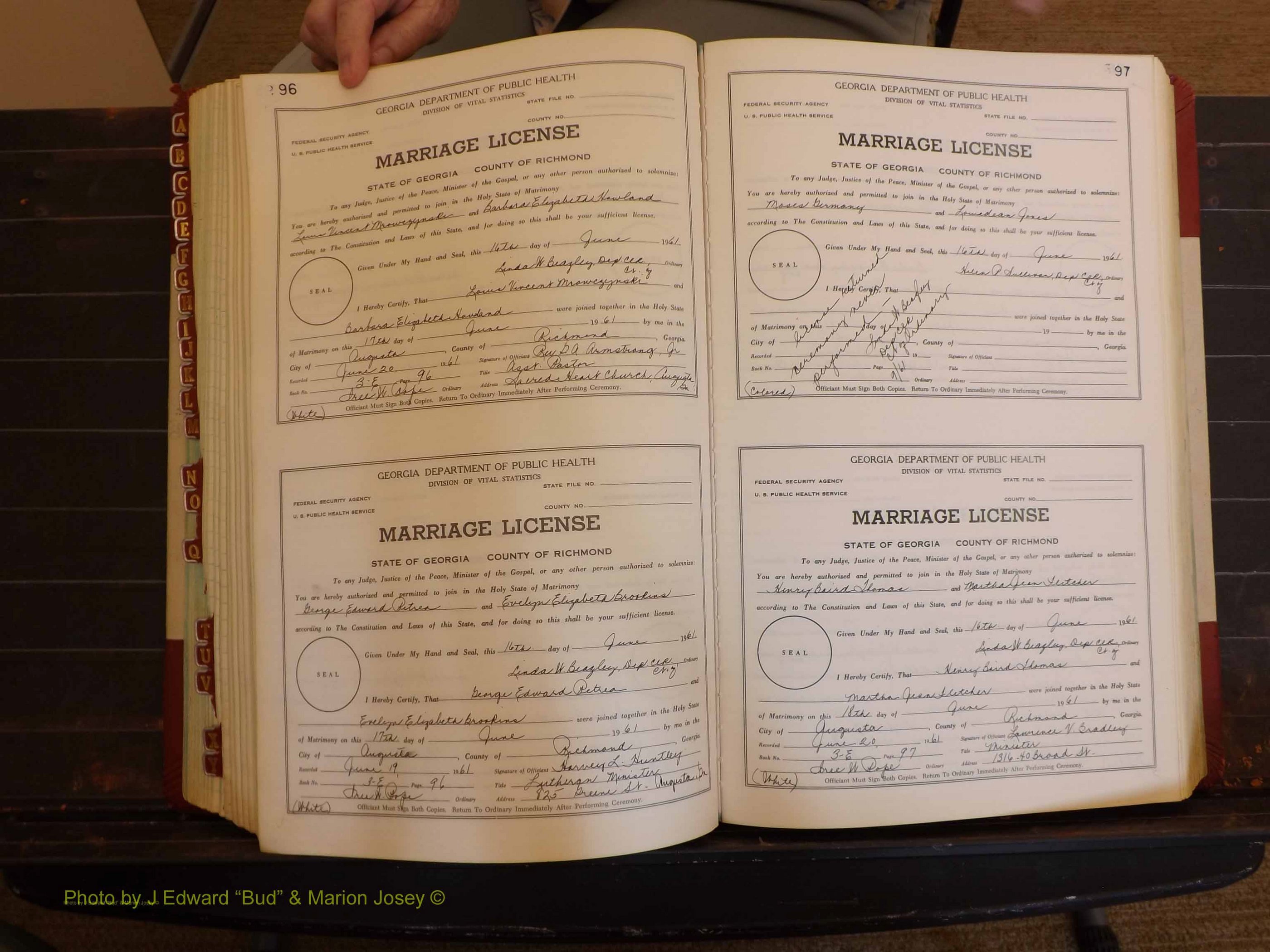 Richmond Marriages, 3E, 1961-1963 P 096-097.JPG