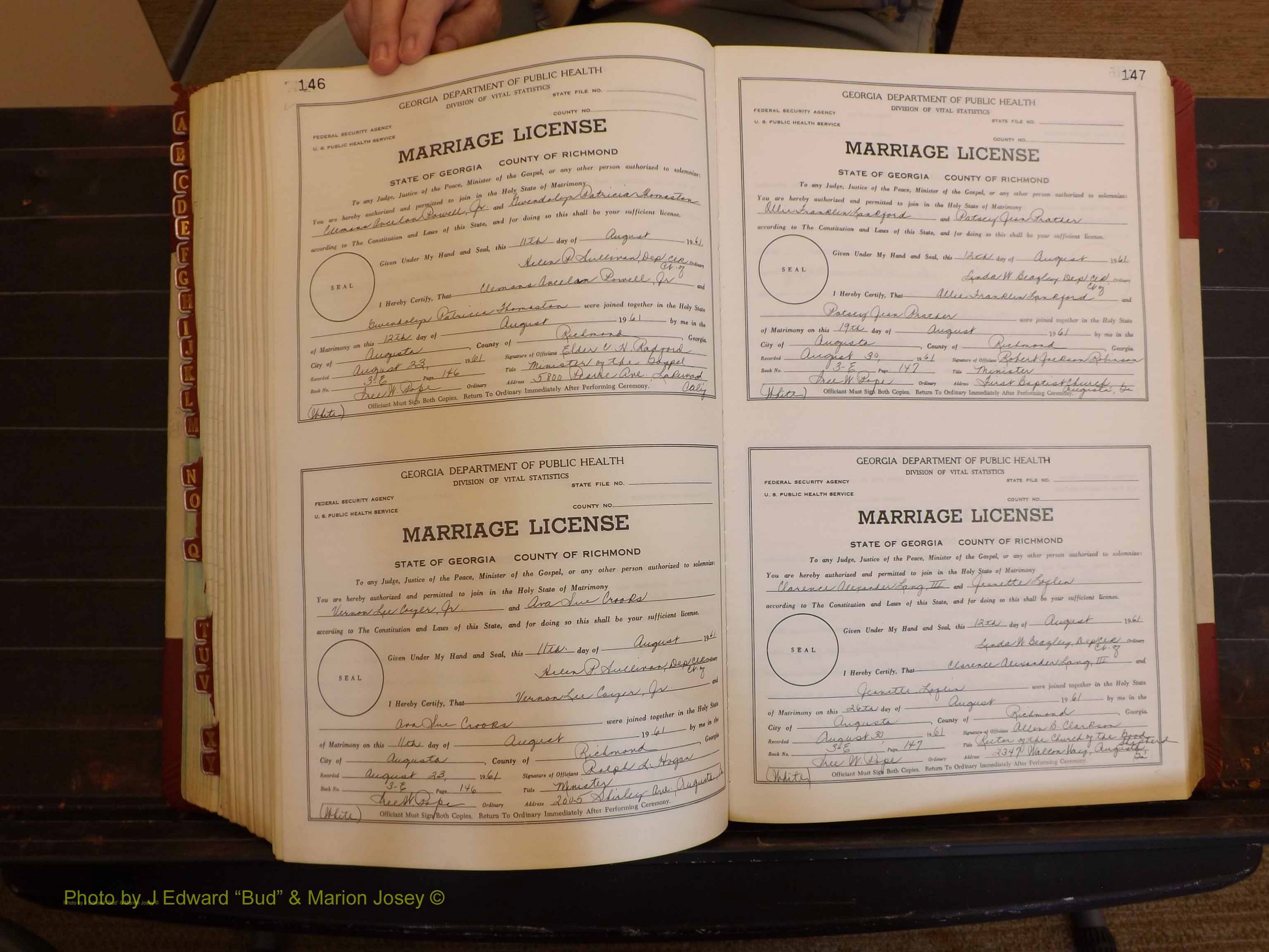Richmond Marriages, 3E, 1961-1963 P 146-147.JPG