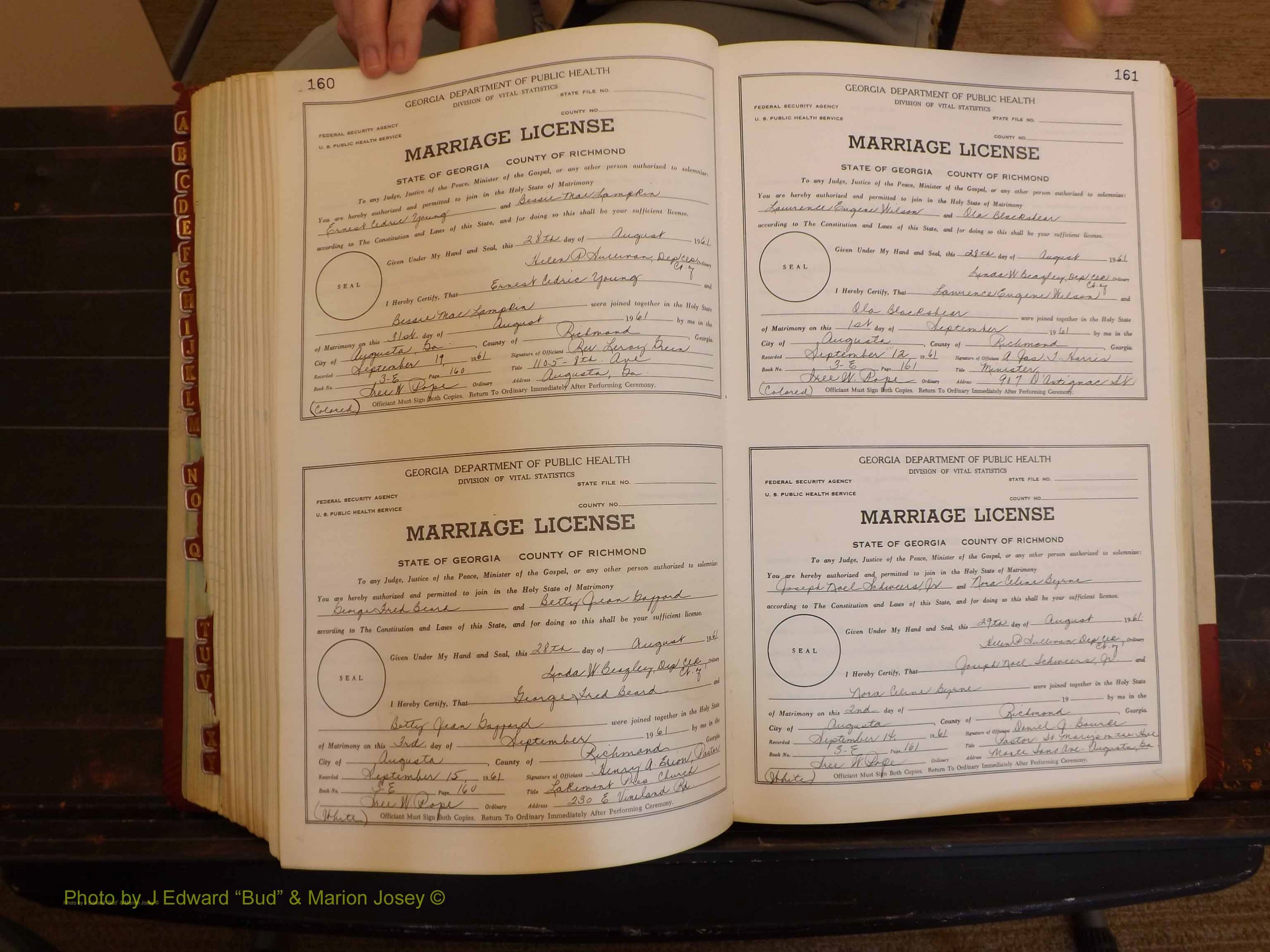 Richmond Marriages, 3E, 1961-1963 P 160-161.JPG