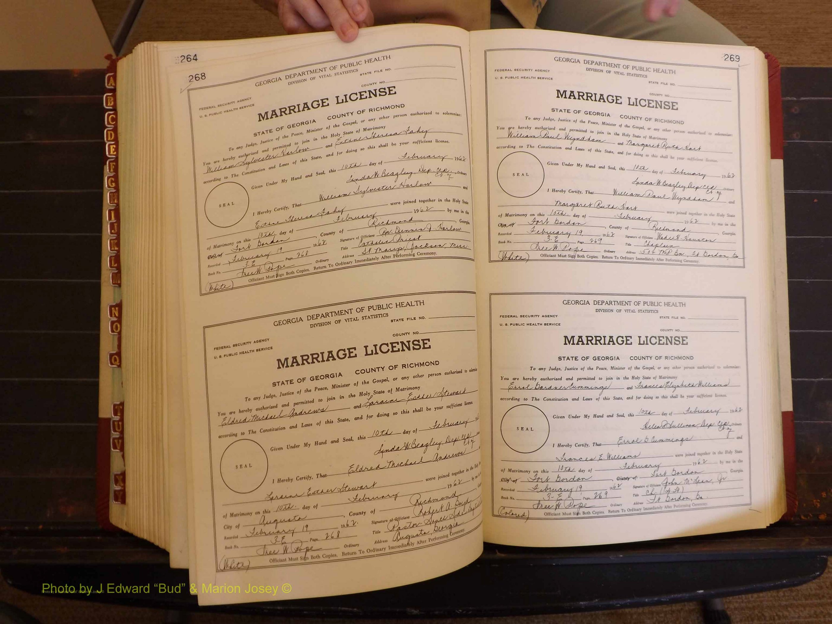 Richmond Marriages, 3E, 1961-1963 P 268-269.JPG