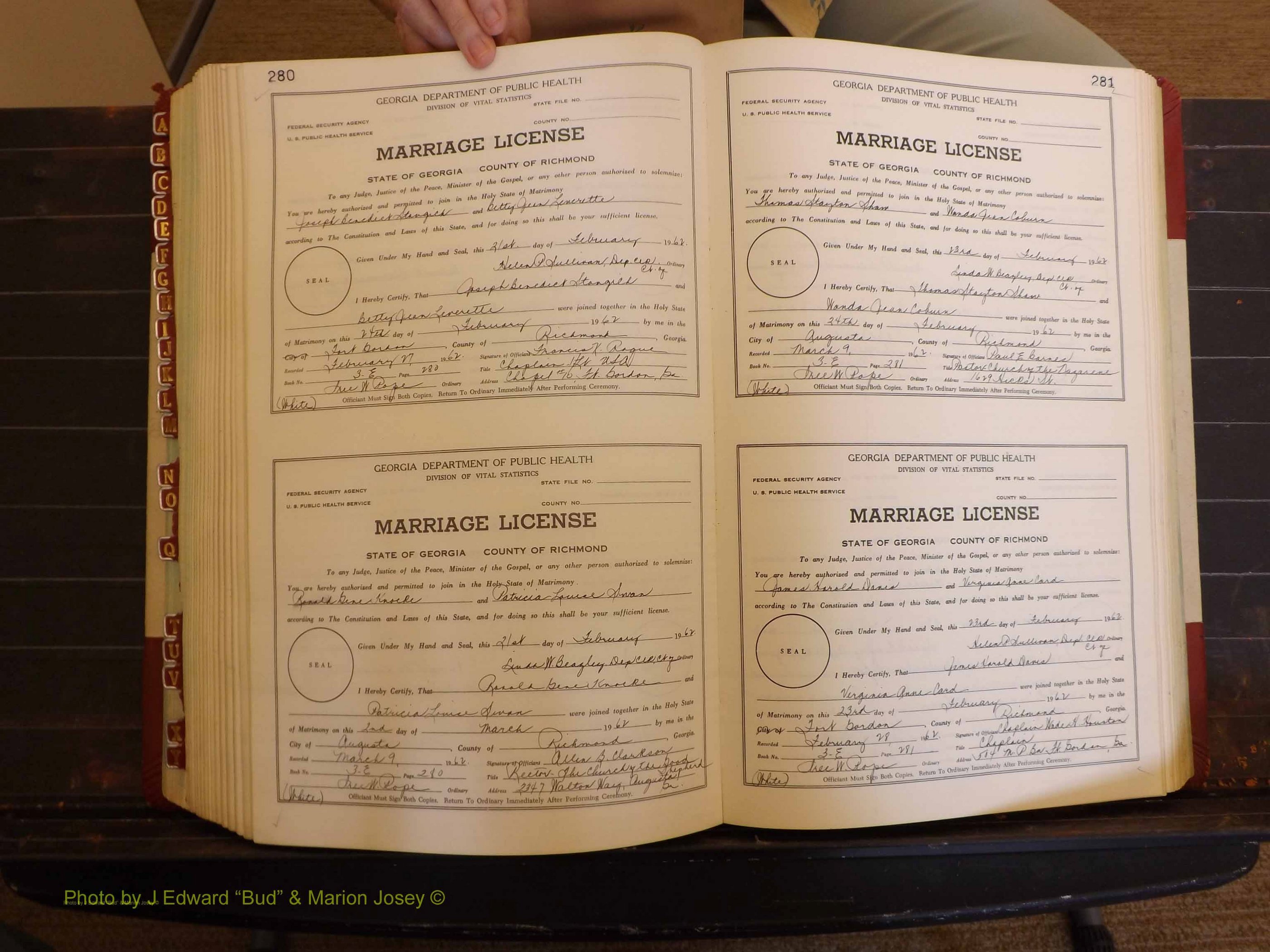 Richmond Marriages, 3E, 1961-1963 P 280-281.JPG