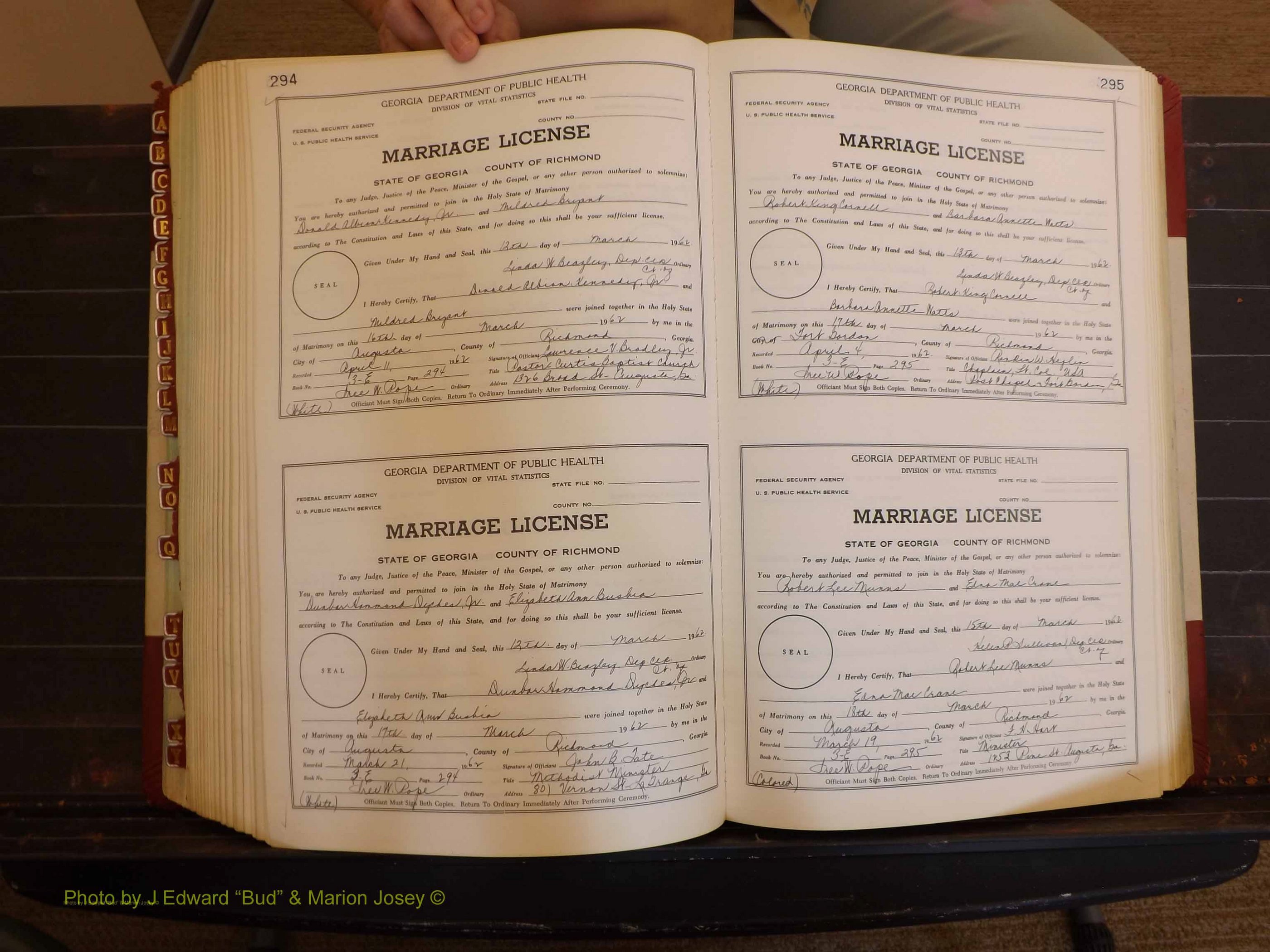 Richmond Marriages, 3E, 1961-1963 P 294-295.JPG