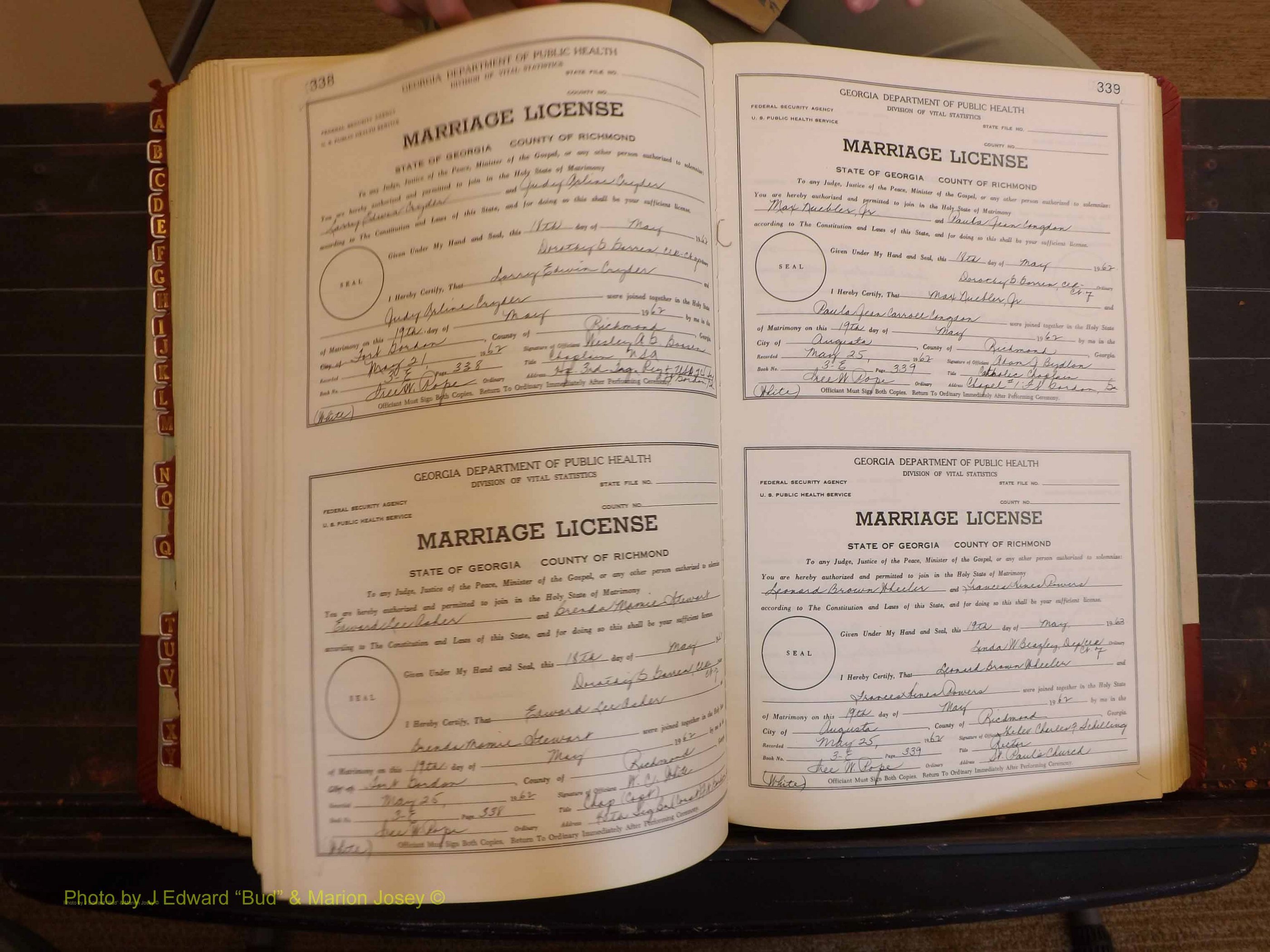 Richmond Marriages, 3E, 1961-1963 P 338-339.JPG