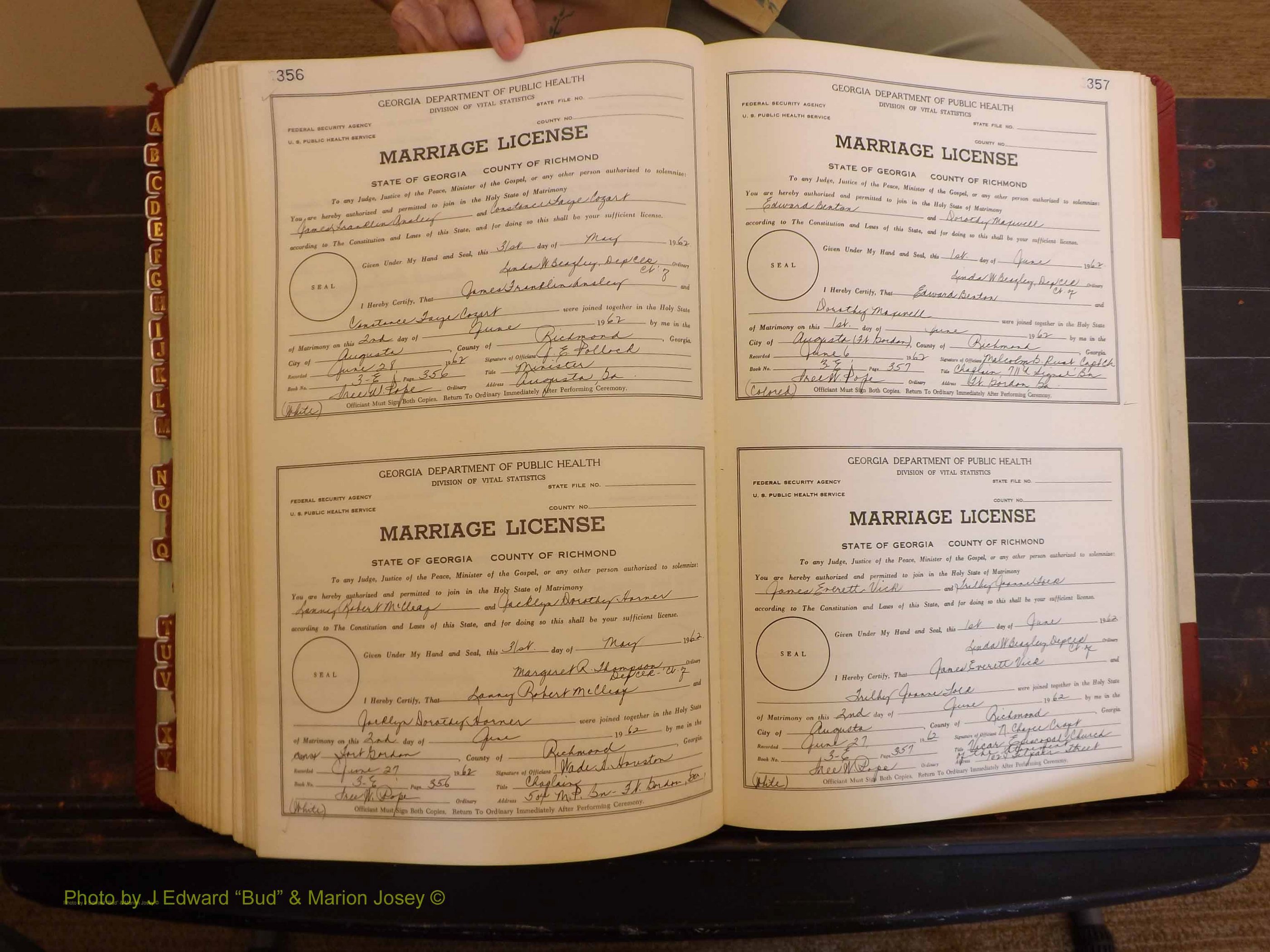 Richmond Marriages, 3E, 1961-1963 P 356-357.JPG