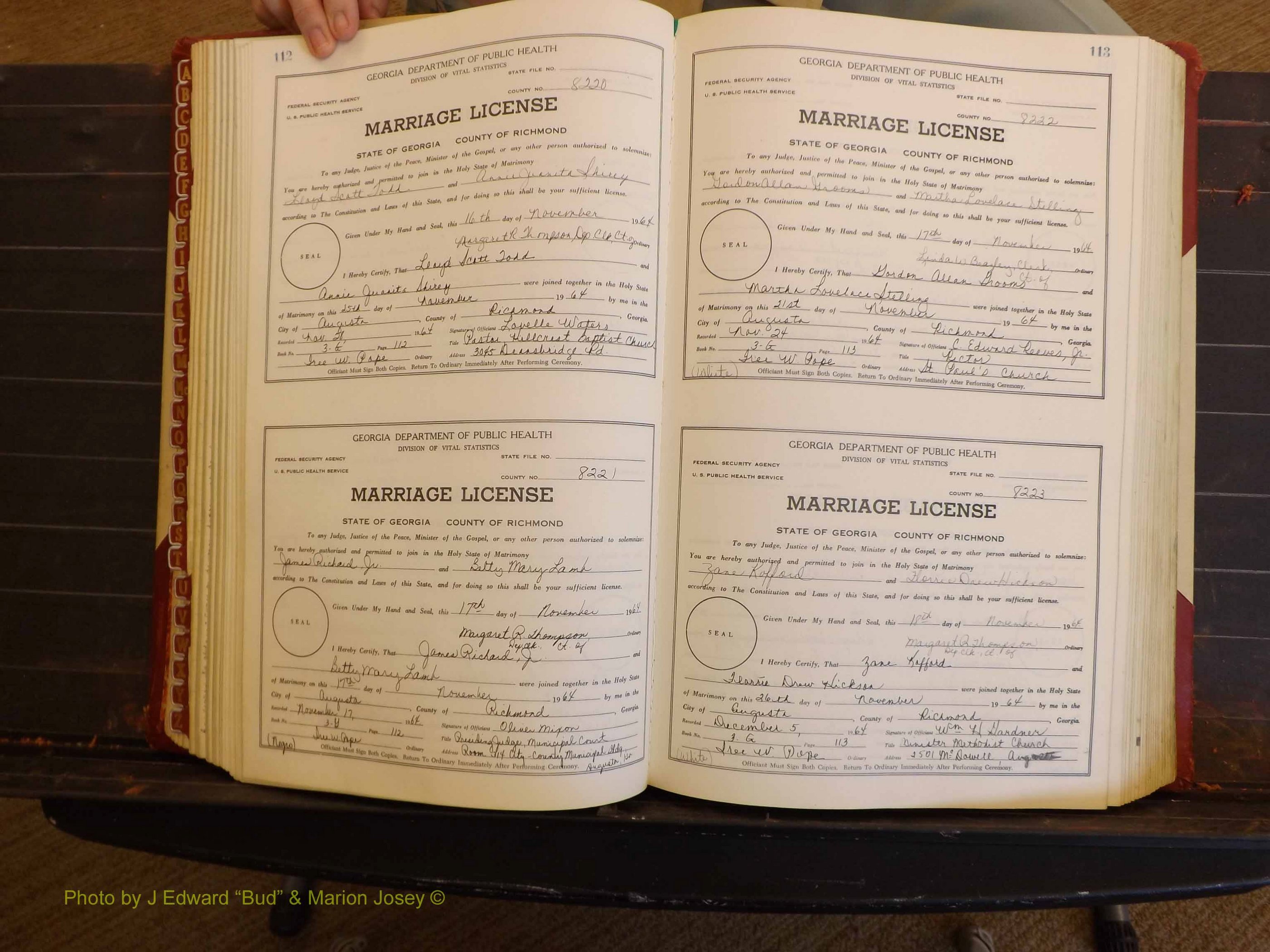 Richmond Marriages, 3G, 1964-1966 P 112-113.JPG