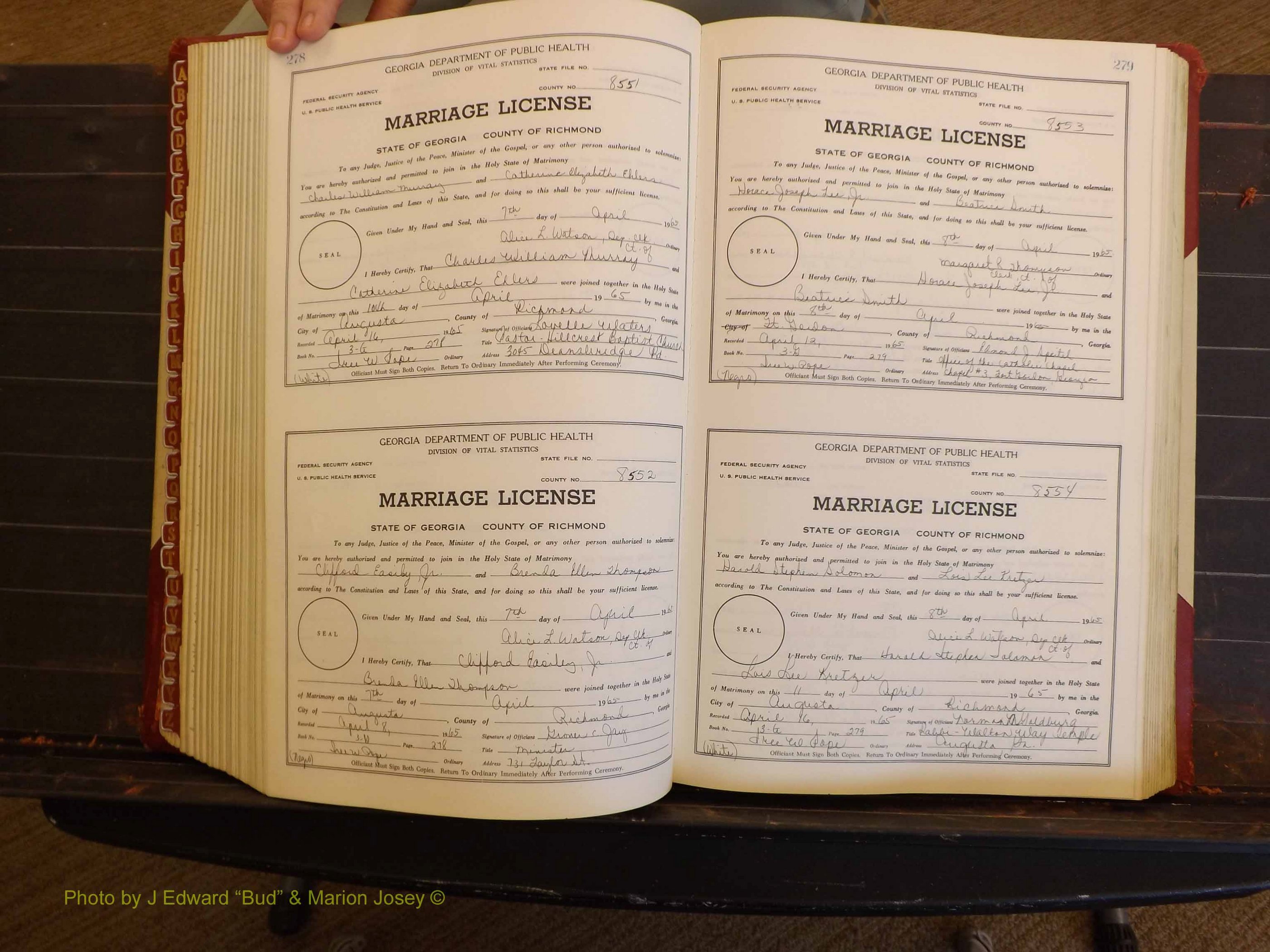 Richmond Marriages, 3G, 1964-1966 P 278-279.JPG