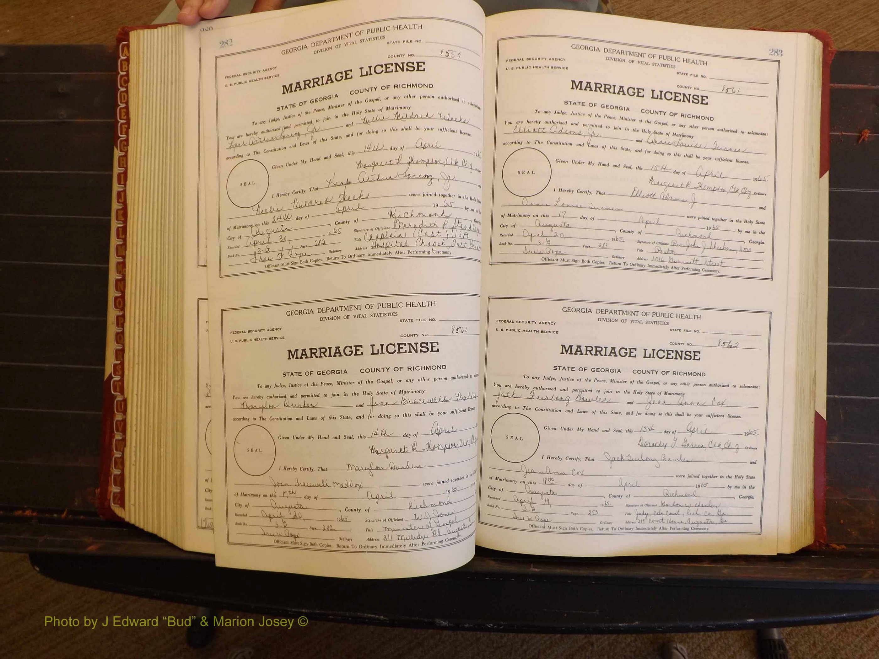 Richmond Marriages, 3G, 1964-1966 P 282-283.JPG