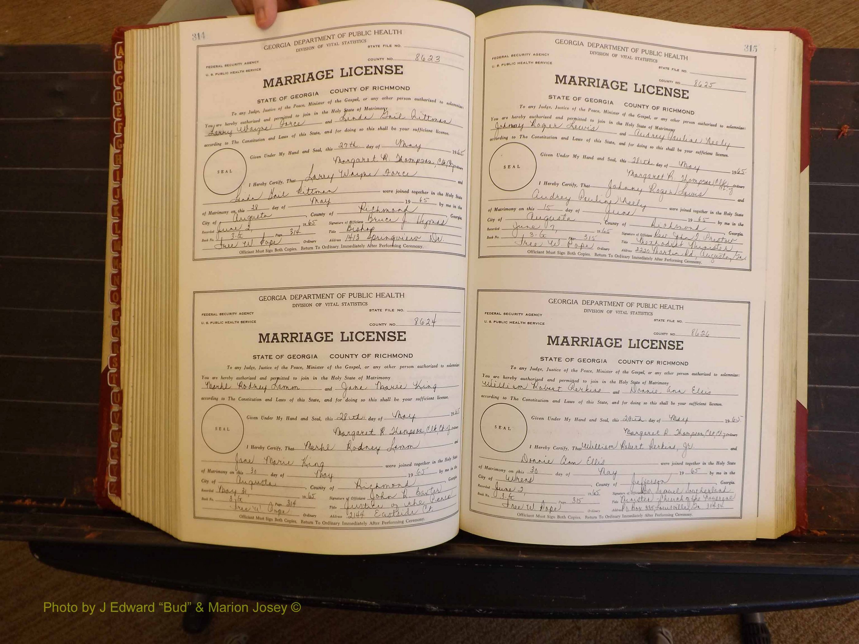 Richmond Marriages, 3G, 1964-1966 P 314-315.JPG