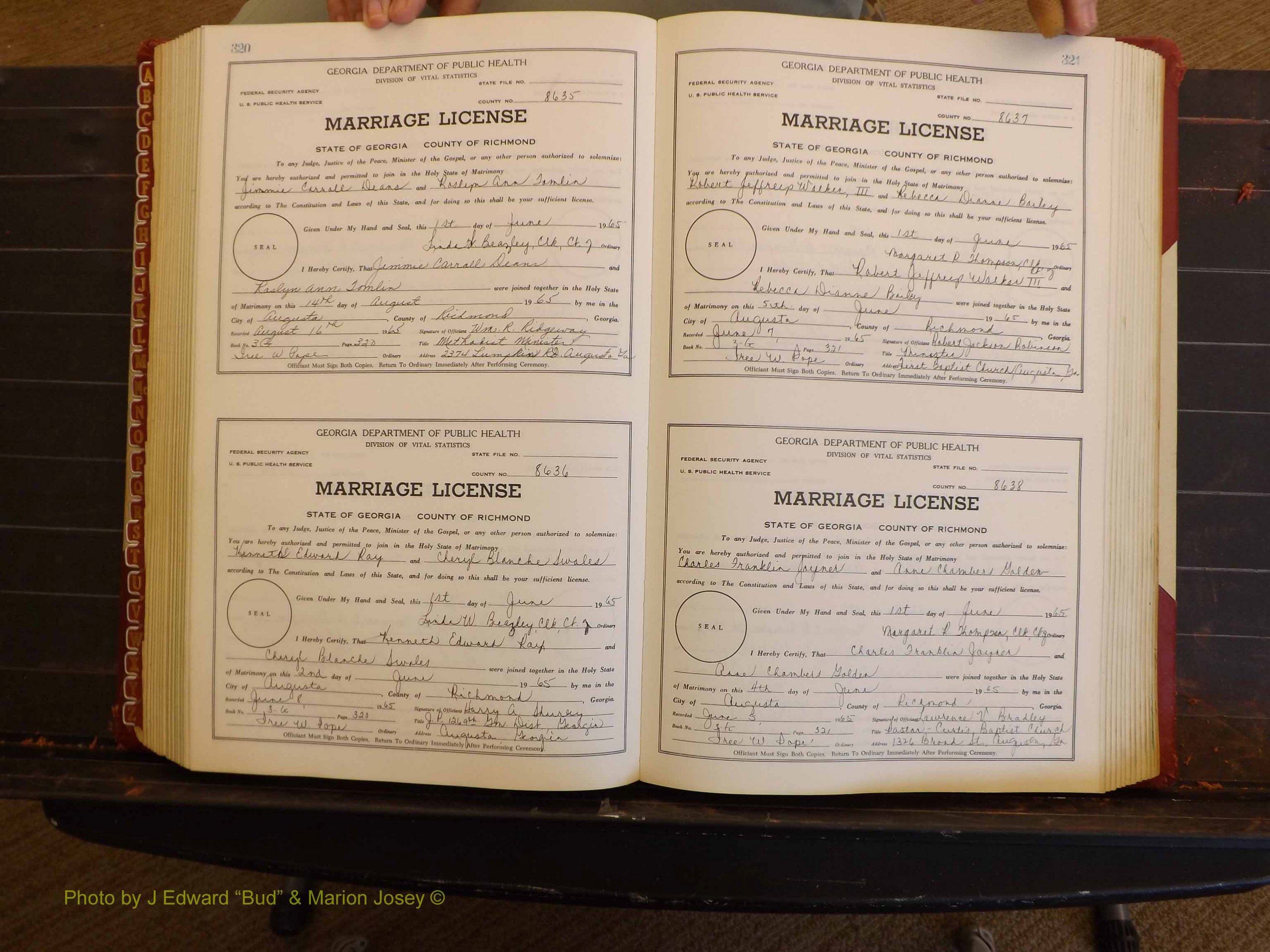Richmond Marriages, 3G, 1964-1966 P 320-321.JPG