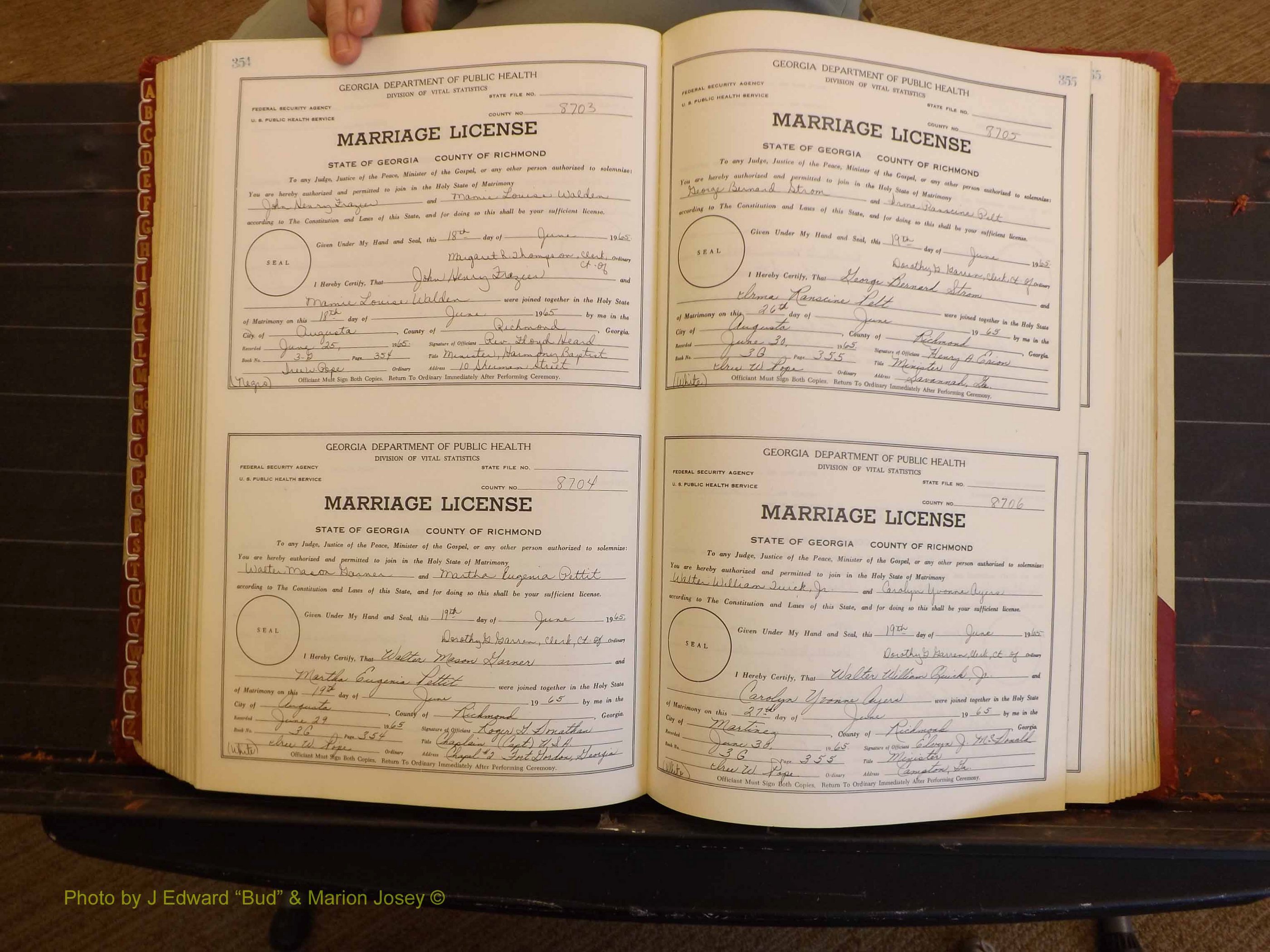 Richmond Marriages, 3G, 1964-1966 P 354-355.JPG