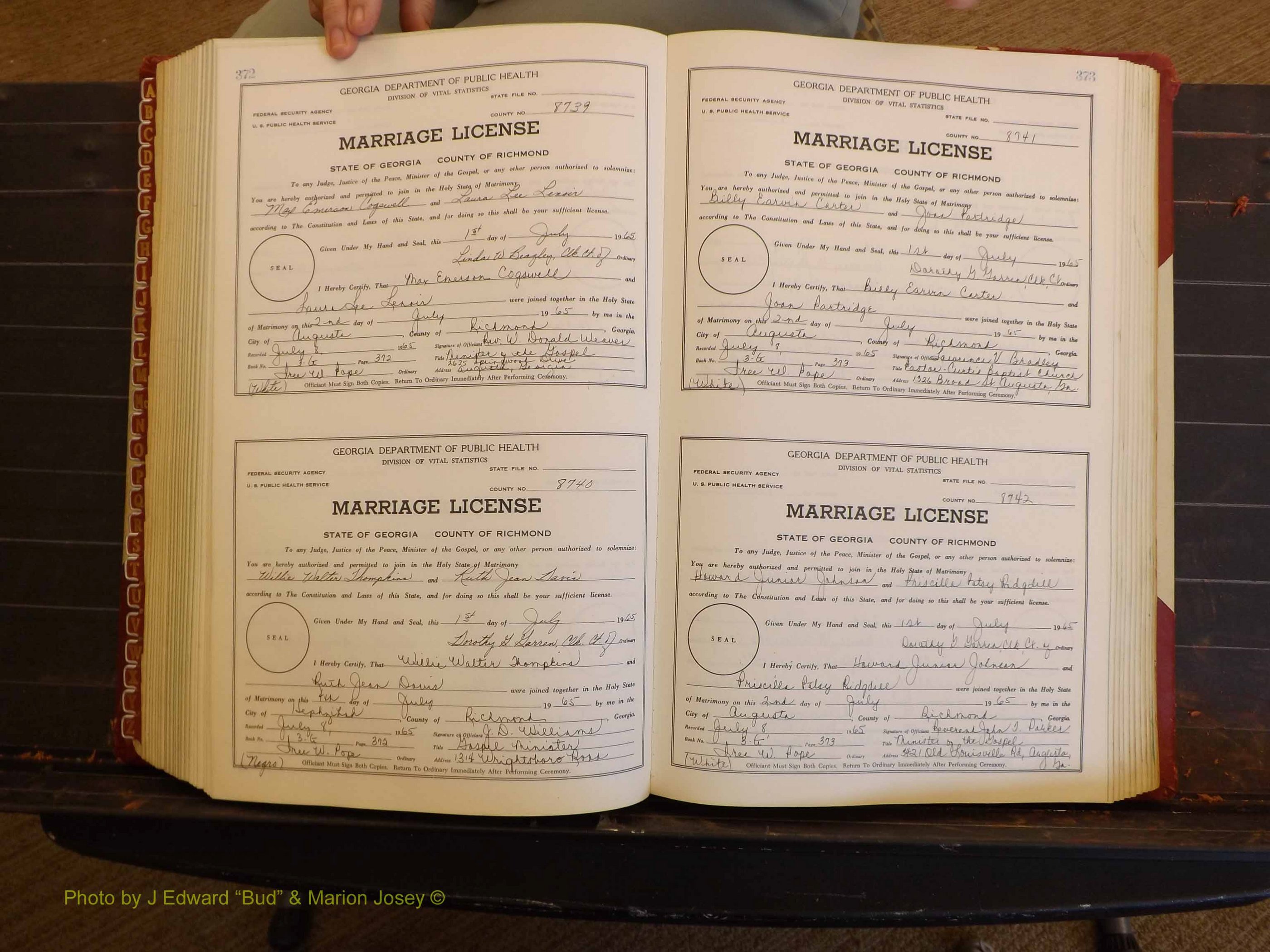 Richmond Marriages, 3G, 1964-1966 P 372-373.JPG