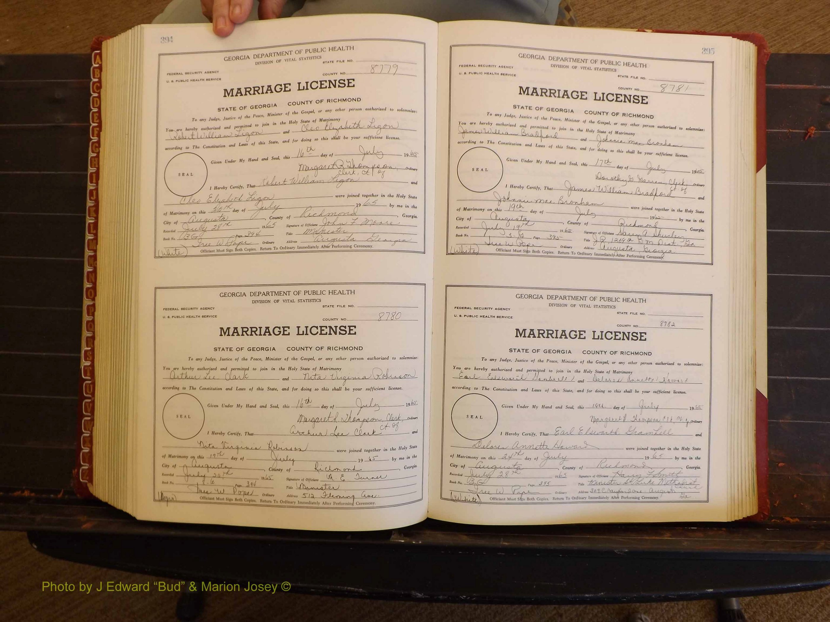 Richmond Marriages, 3G, 1964-1966 P 394-395.JPG