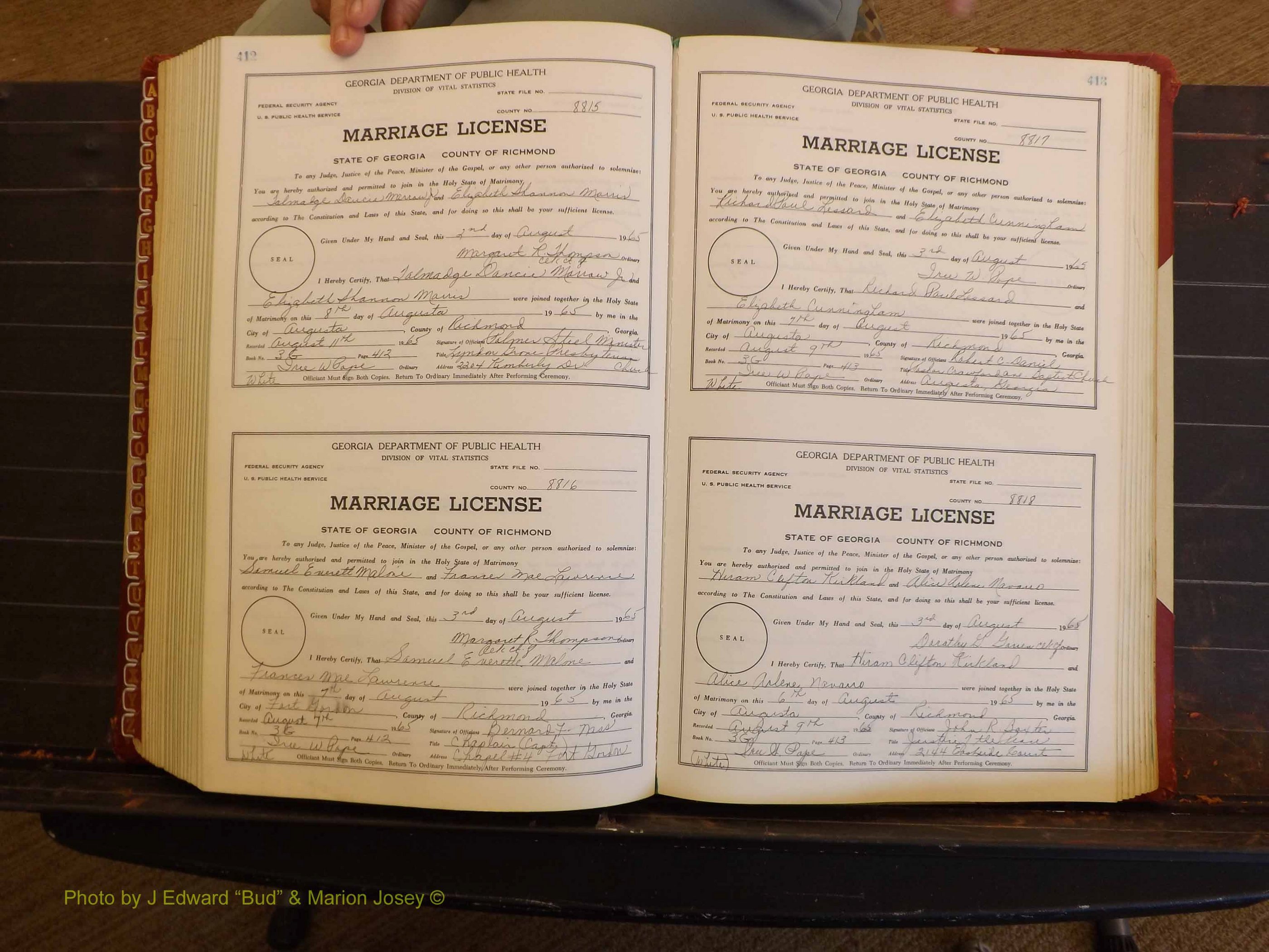 Richmond Marriages, 3G, 1964-1966 P 412-413.JPG